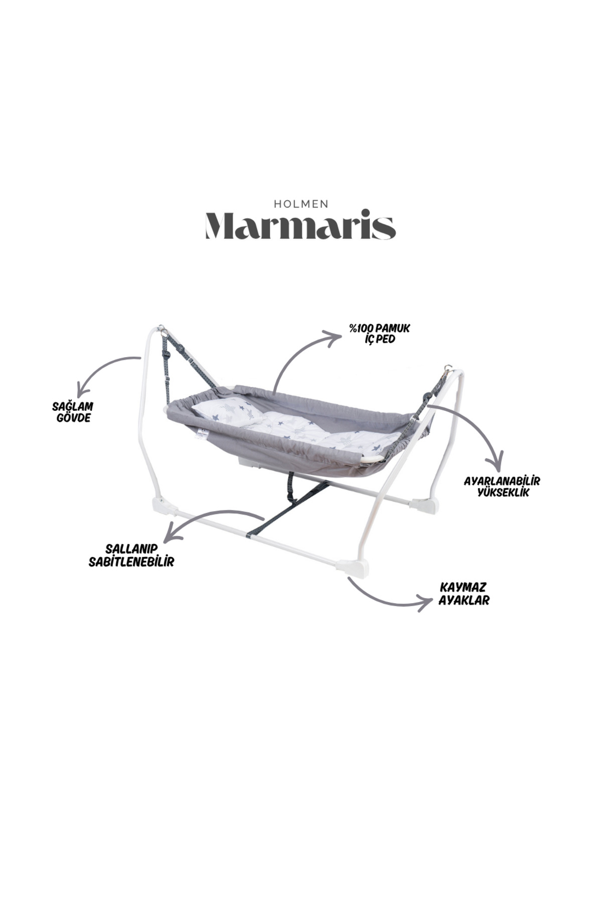 Hamac pour bébé Marmaris - Gris