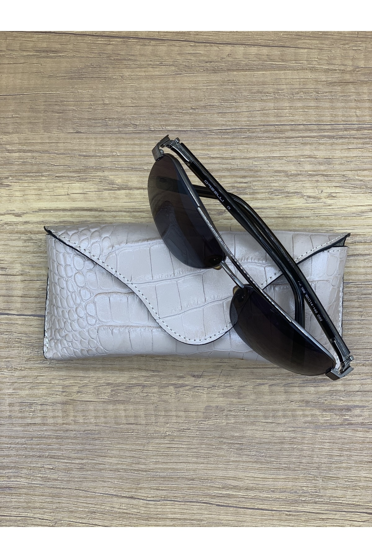 Étui à lunettes en cuir de crocodile pour hommes et femmes