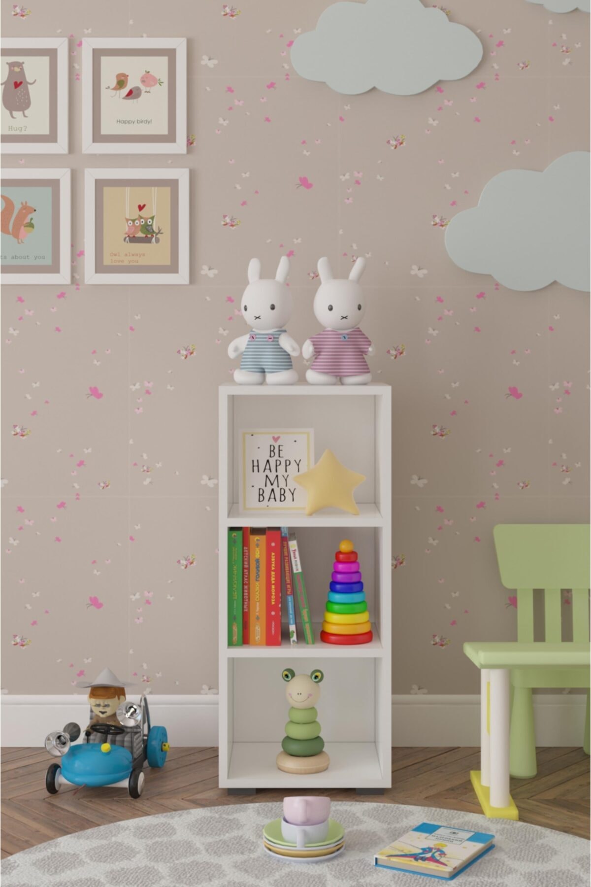 Bibliothèque polyvalente Key & Armoire de rangement à 3 étagères
