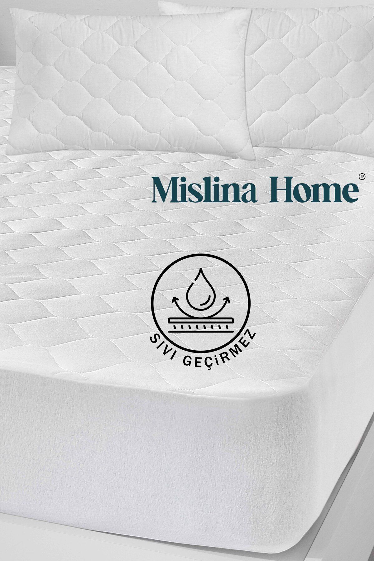 Protège-matelas en microfibre matelassé, bord complet, étanche aux liquides, pour lit simple et double