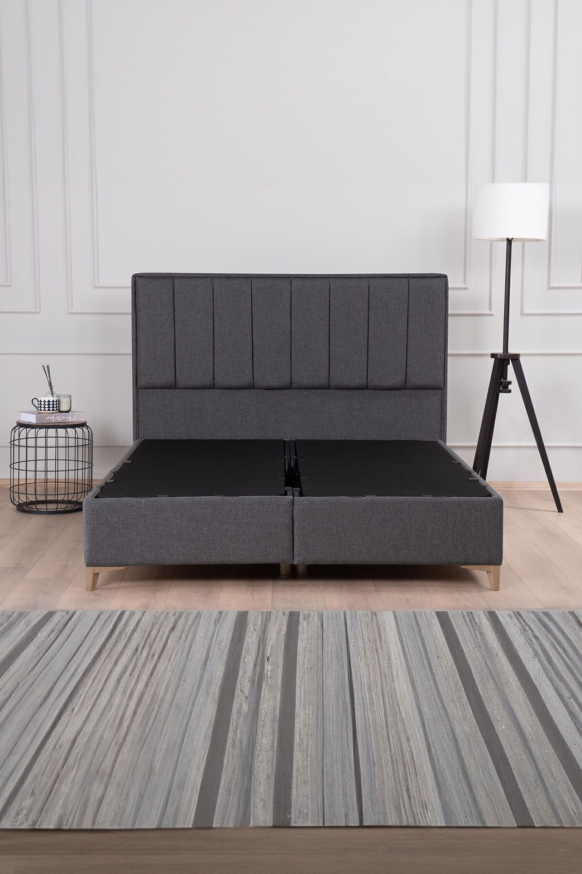 Ensemble Tête de Lit et Sommier Coffre Gold Therapy Anthracite (LIT NON INCLUS)
