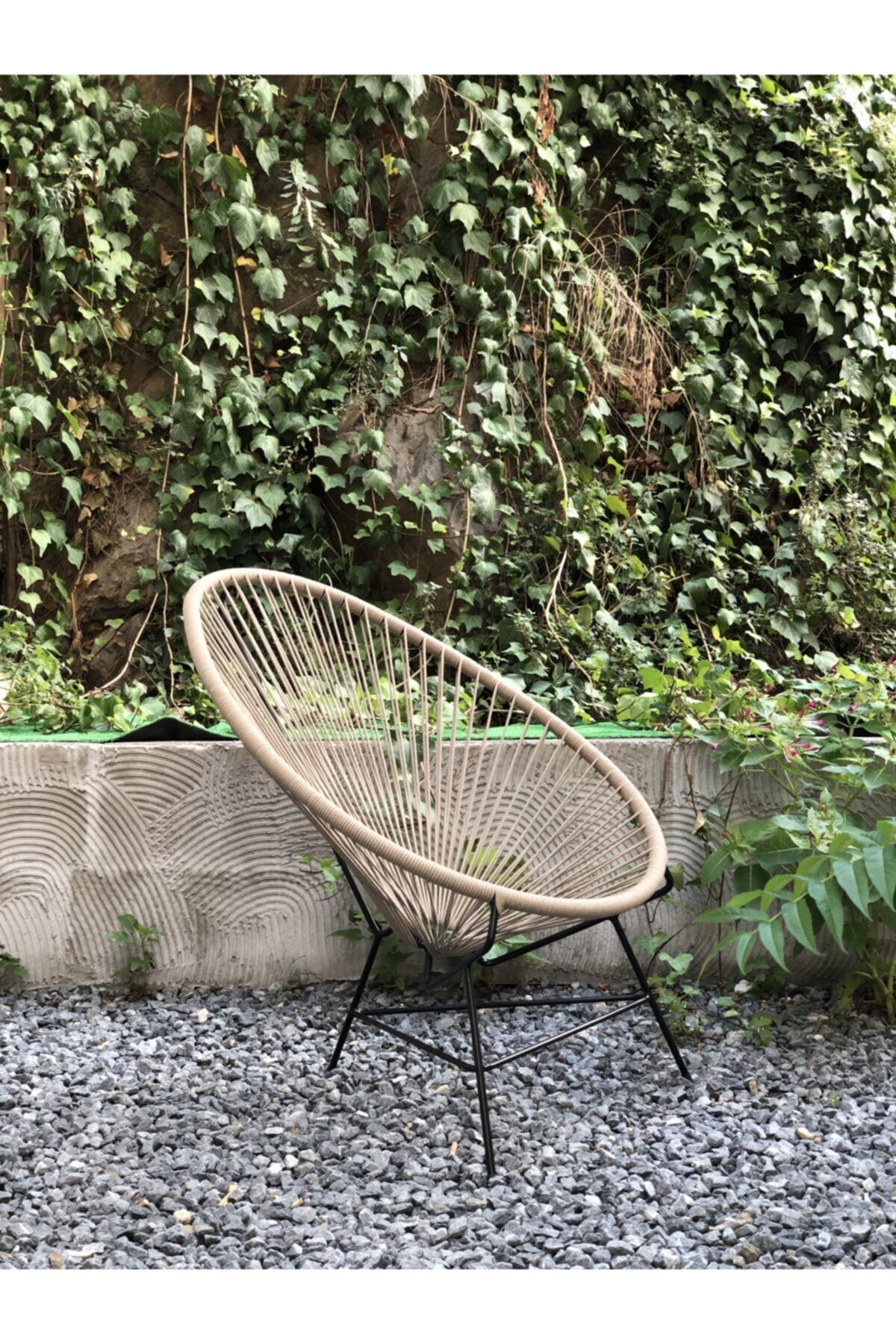 Chaise d'extérieur en osier Egg Acapulco