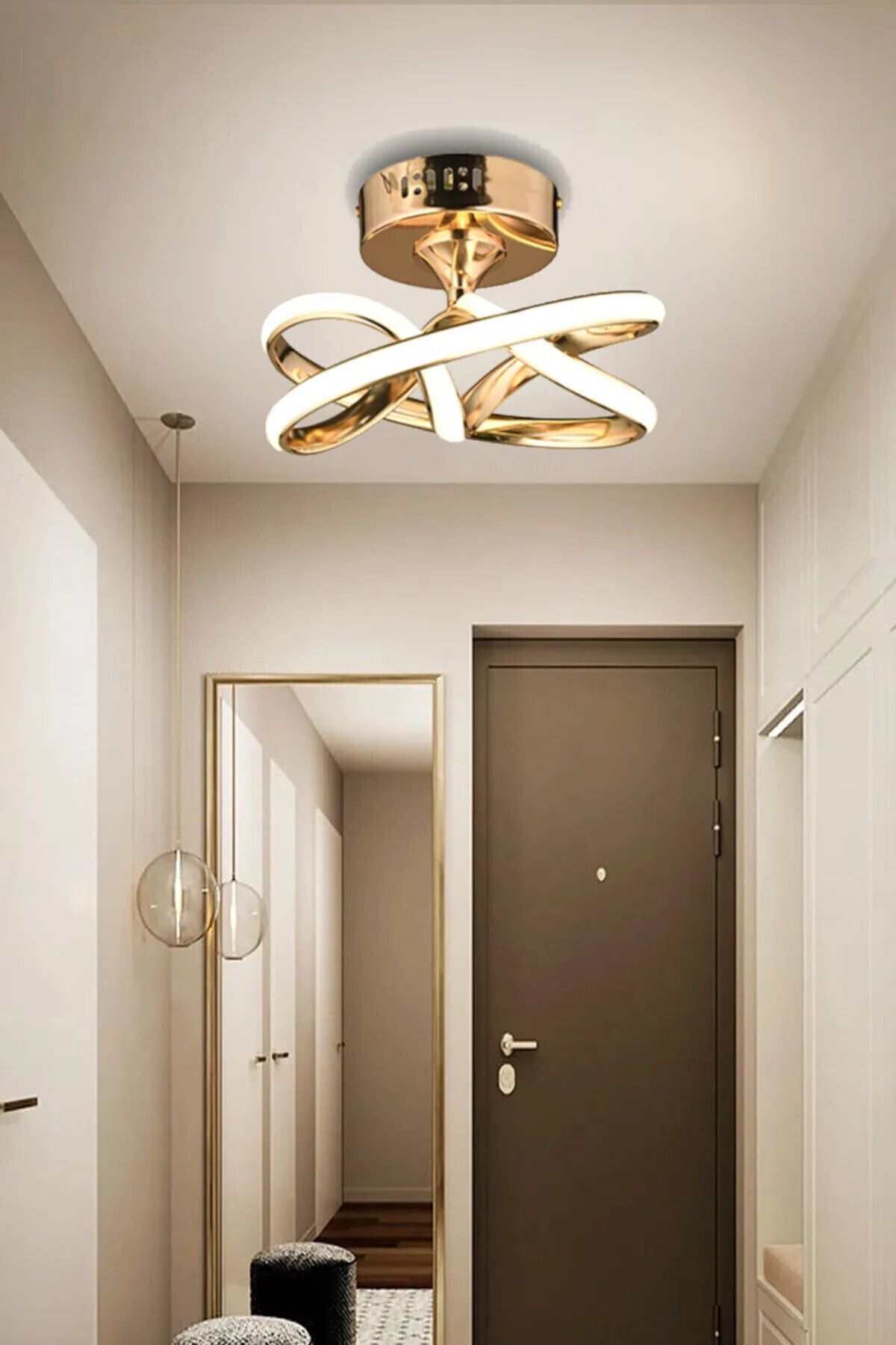 Vino Riserva Modèle Or Placage Métal Salon Cuisine Chambre à Coucher Moderne Plafonnier LED