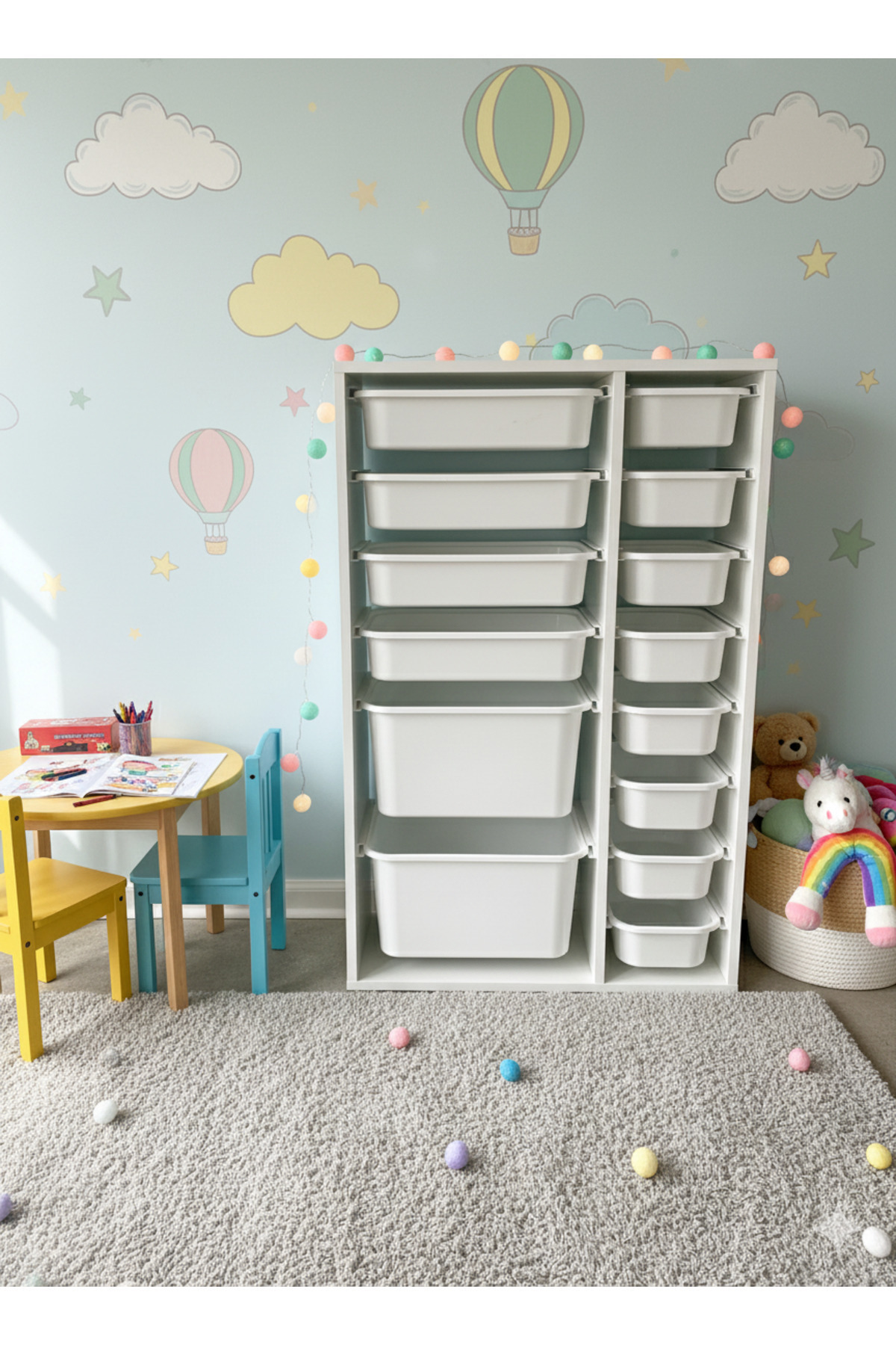 Armoire à Jouets Polyvalente avec Tiroirs et Unité de Rangement – Organisateur de Chambre d’Enfant AVEC ÉTIQUETTE OFFRANDE