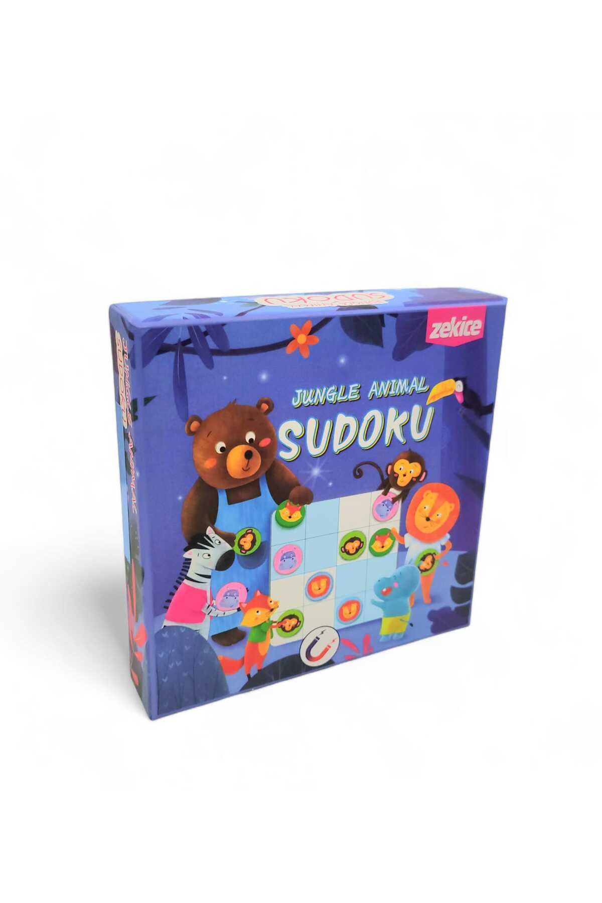 Jeu de Sudoku avec des animaux de la forêt - Sudoku des animaux de la jungle - Sudoku amusant pour les enfants - Sudoku magnétique