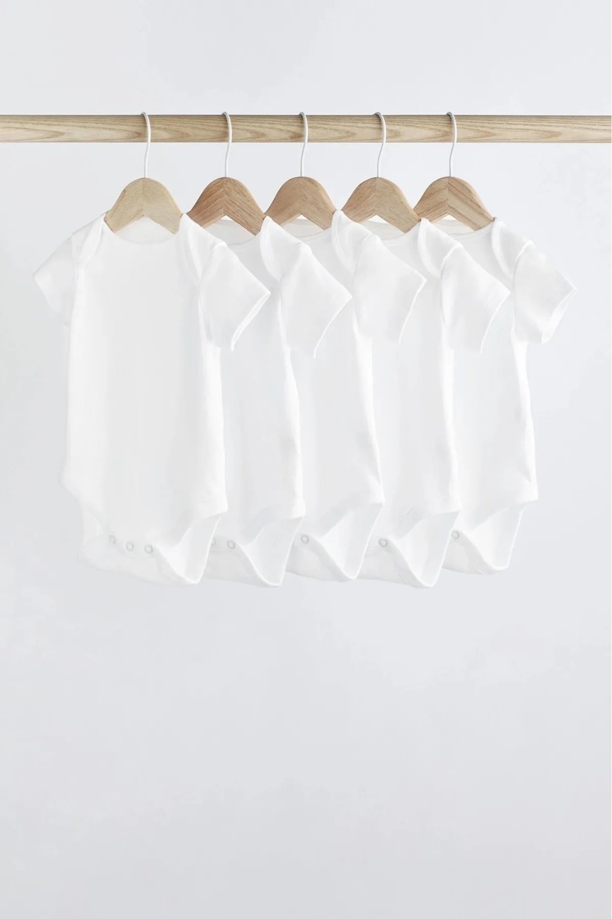 Body pour bébé à manches courtes blanc en coton  % biologique, lot de 5