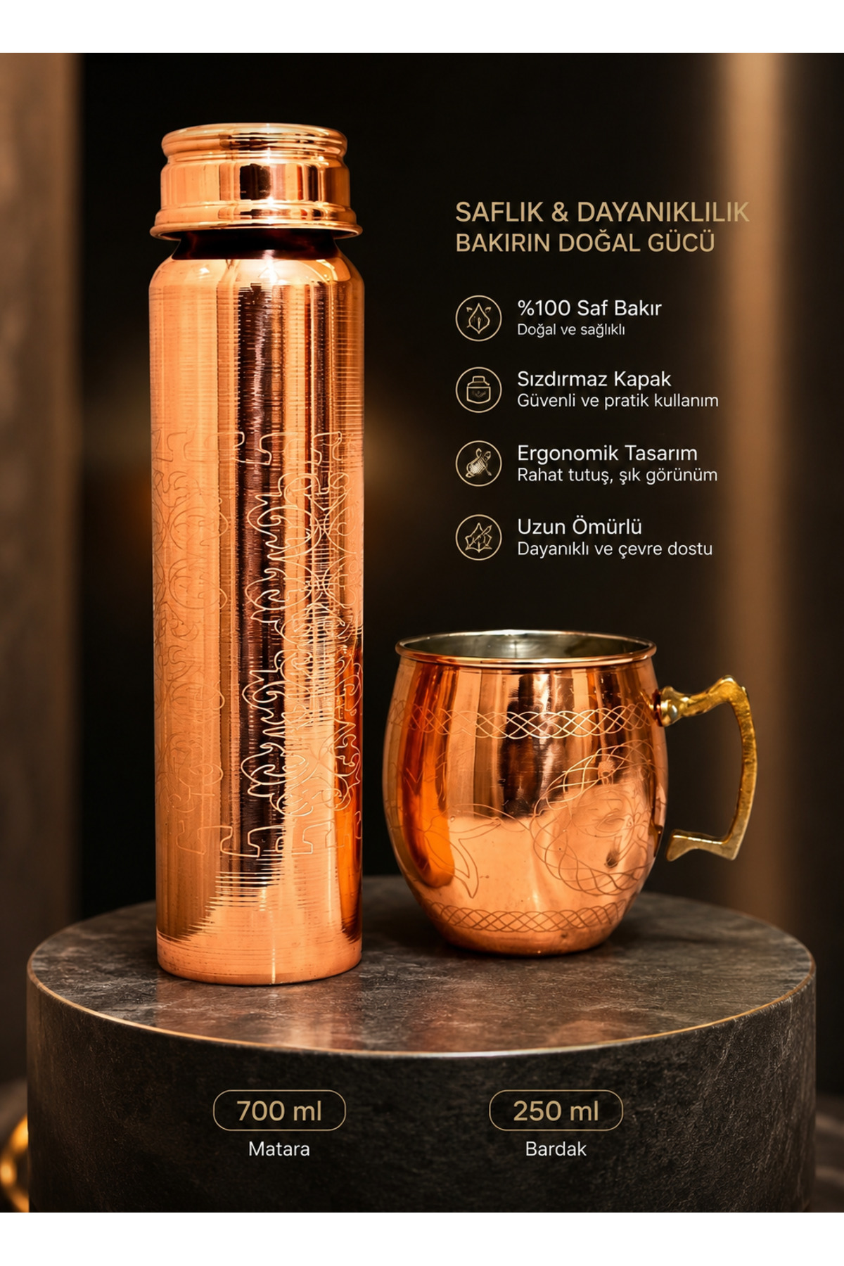 produit de santé et de guérison en tasse modèle laser en gourde en cuivre
