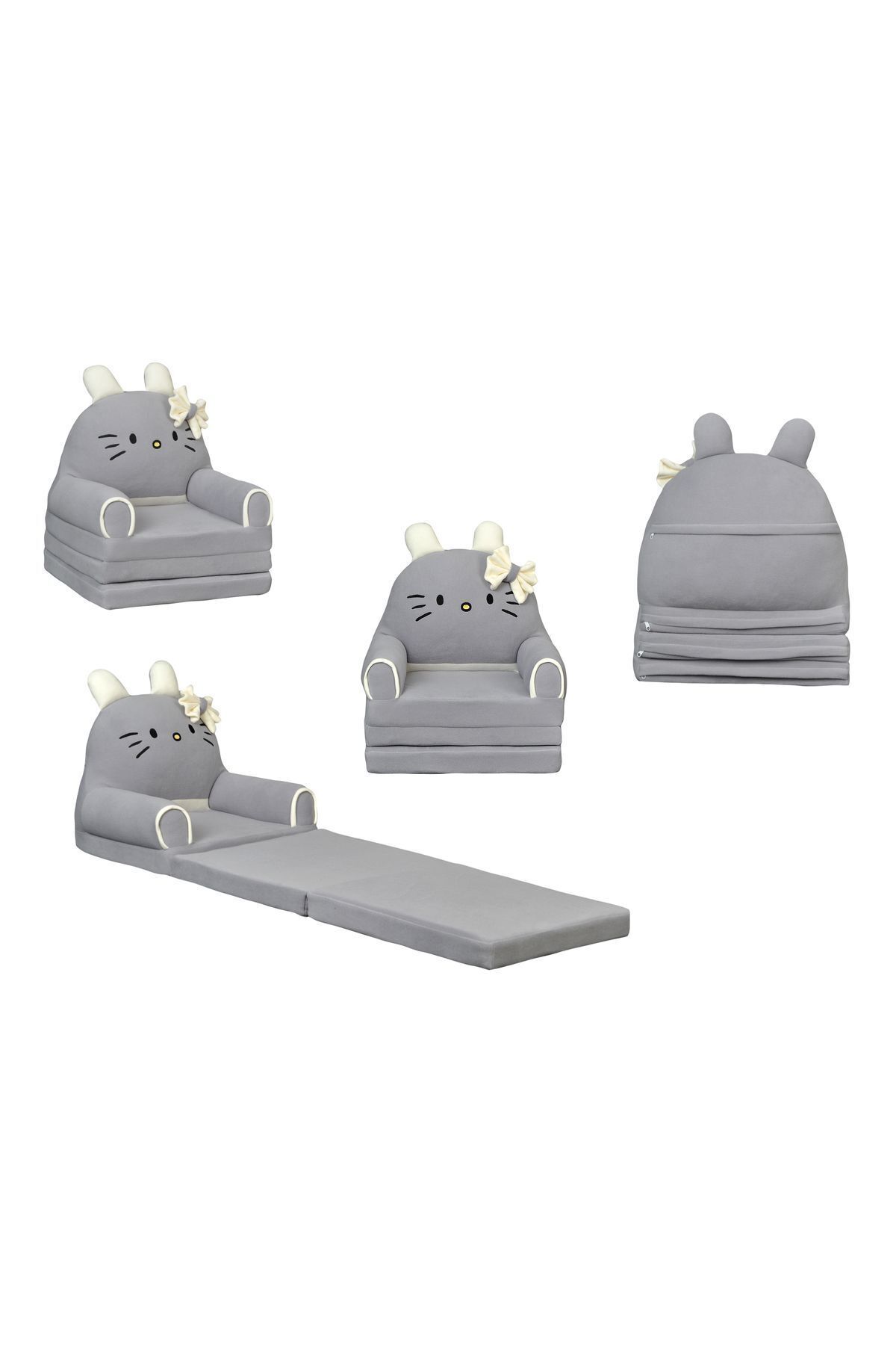 Chaise enfant portable Polar à 3 niveaux, lit pour enfant lavable et transportable