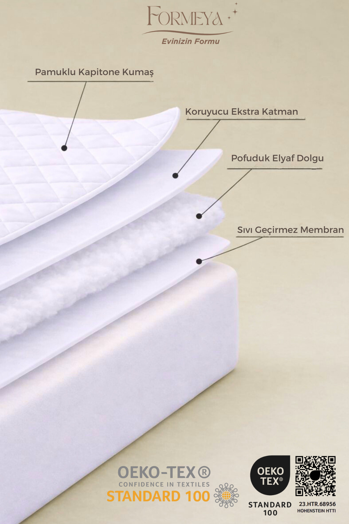 Adelya Classic Matelassé Protège-Matelas Imperméable avec Coins Élastiques pour Sommier Simple Double King Size