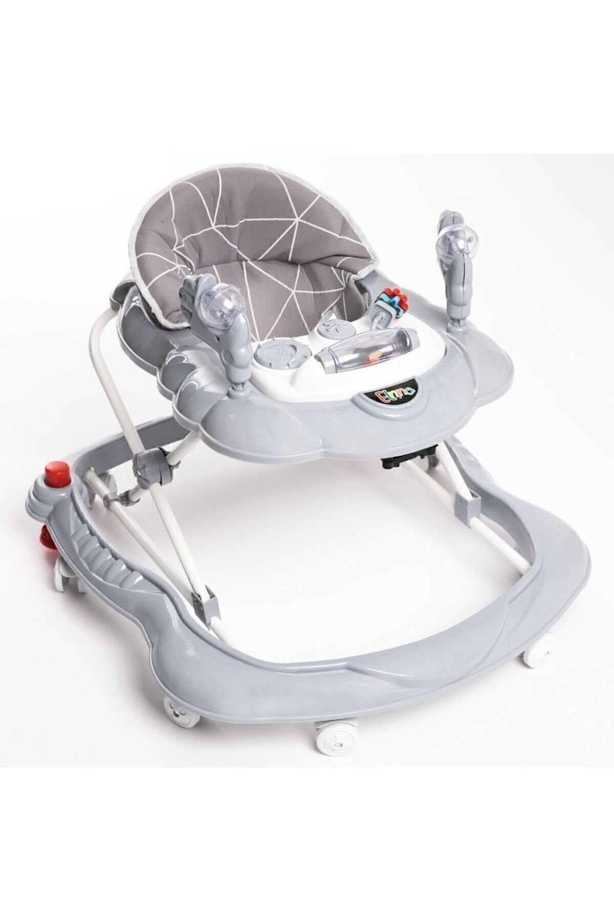 Trottine pour bébé Spider gris de luxe avec jouets, musique et lumière, à 3 vitesses