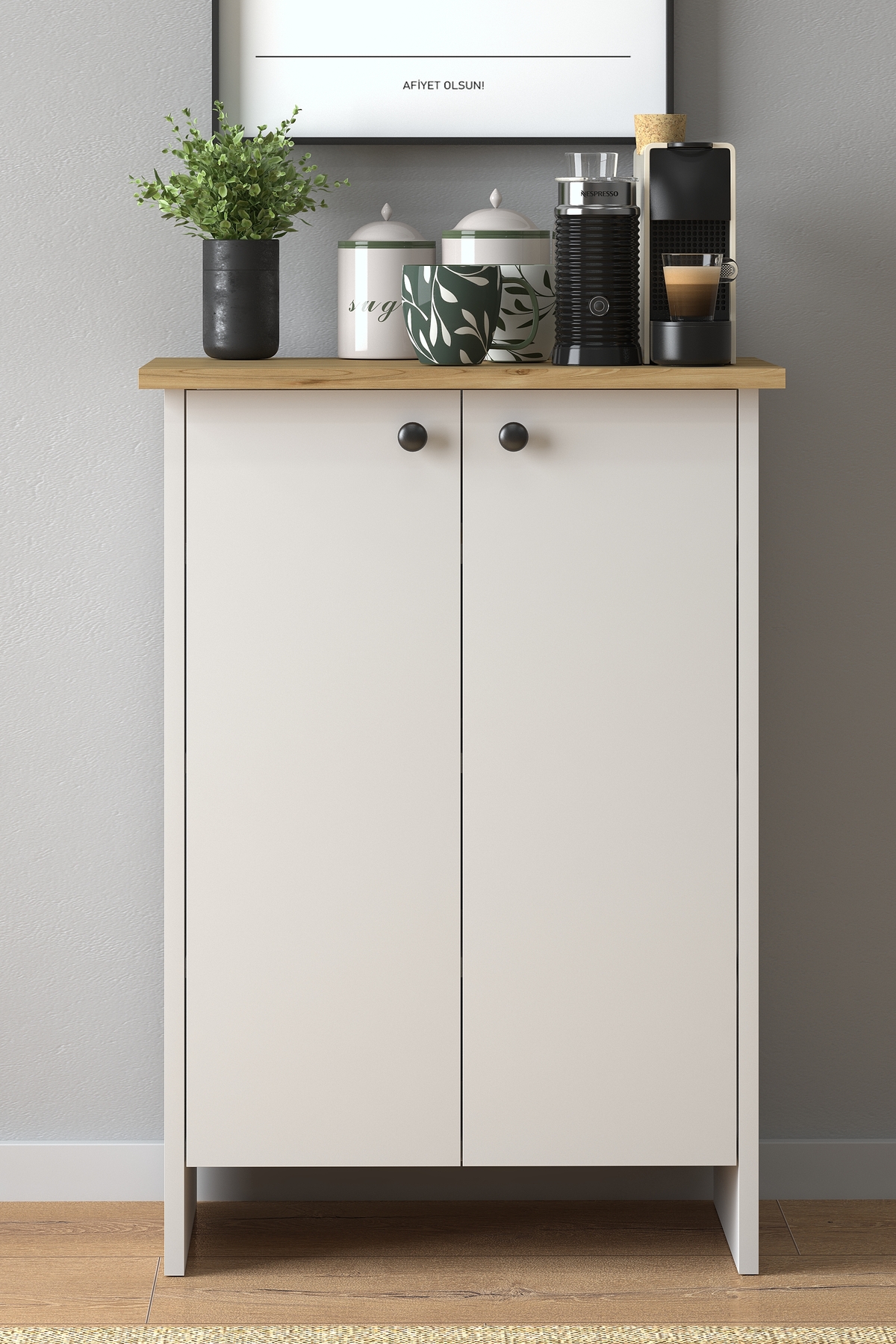 Coin Café Midi Sole Armoire de Cuisine Multifonction