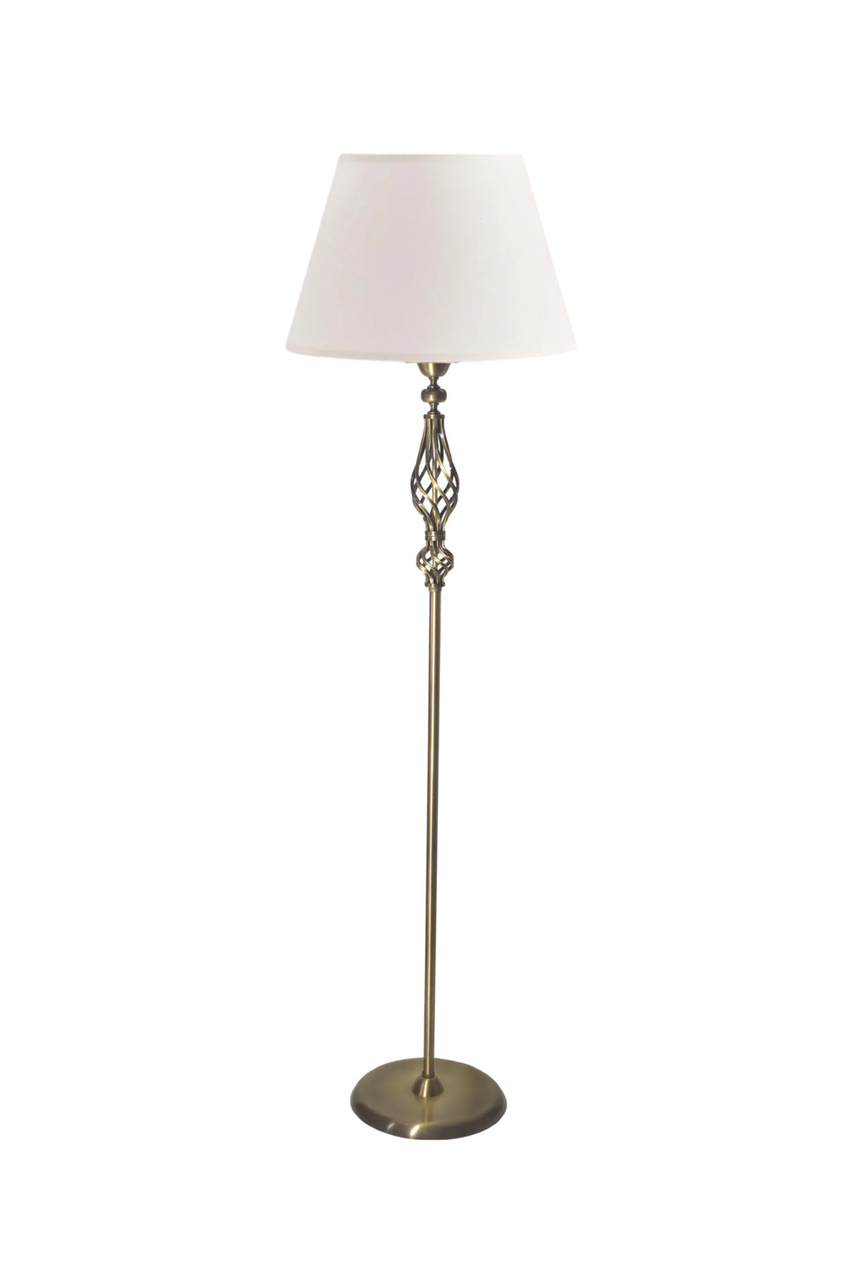 Lampadaire en métal avec finition vieillie Verona - Crème