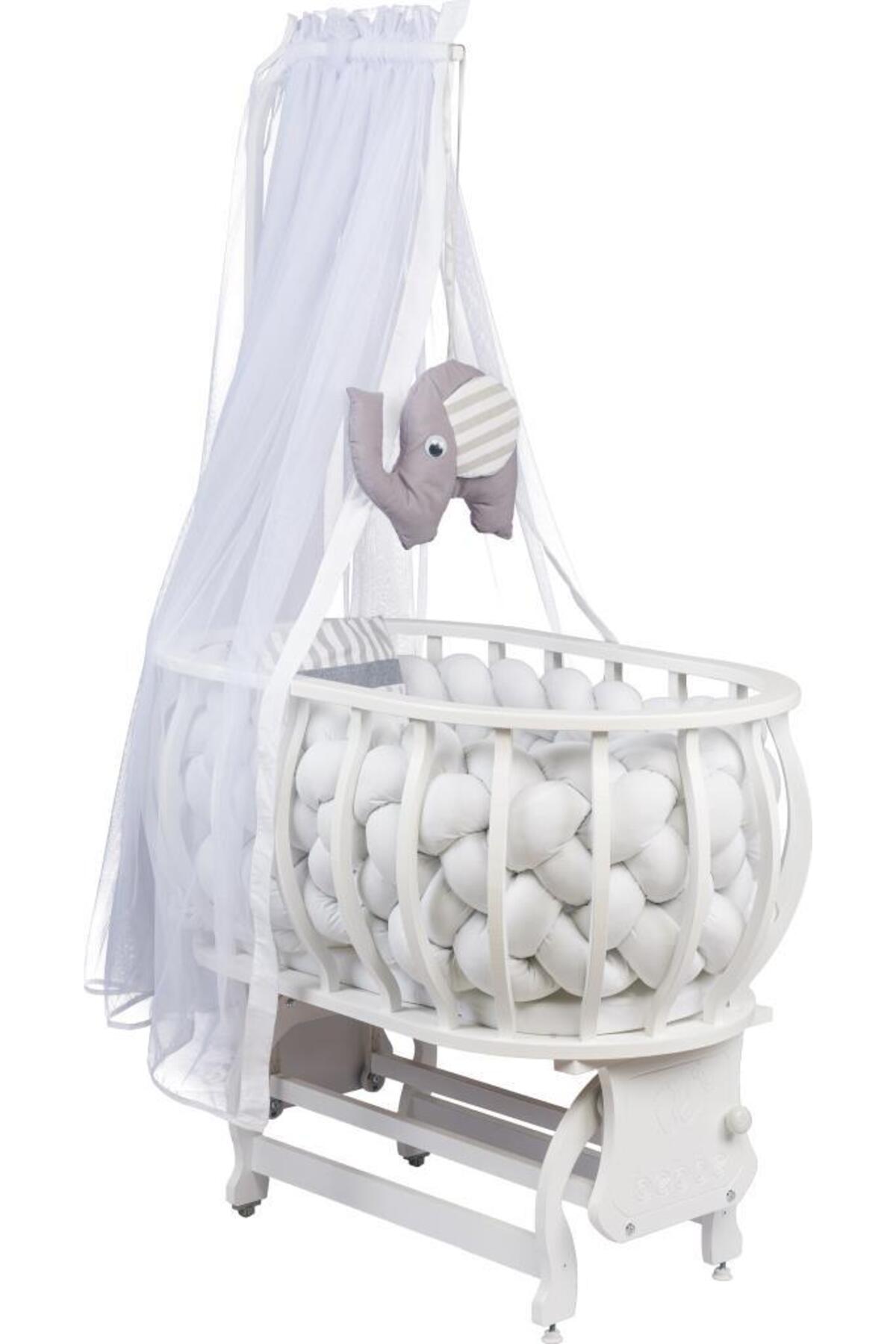 Lina Panier Berceau en Bois Berceau en Bois Tressé avec Ensemble de Sommeil en Bois Naturel