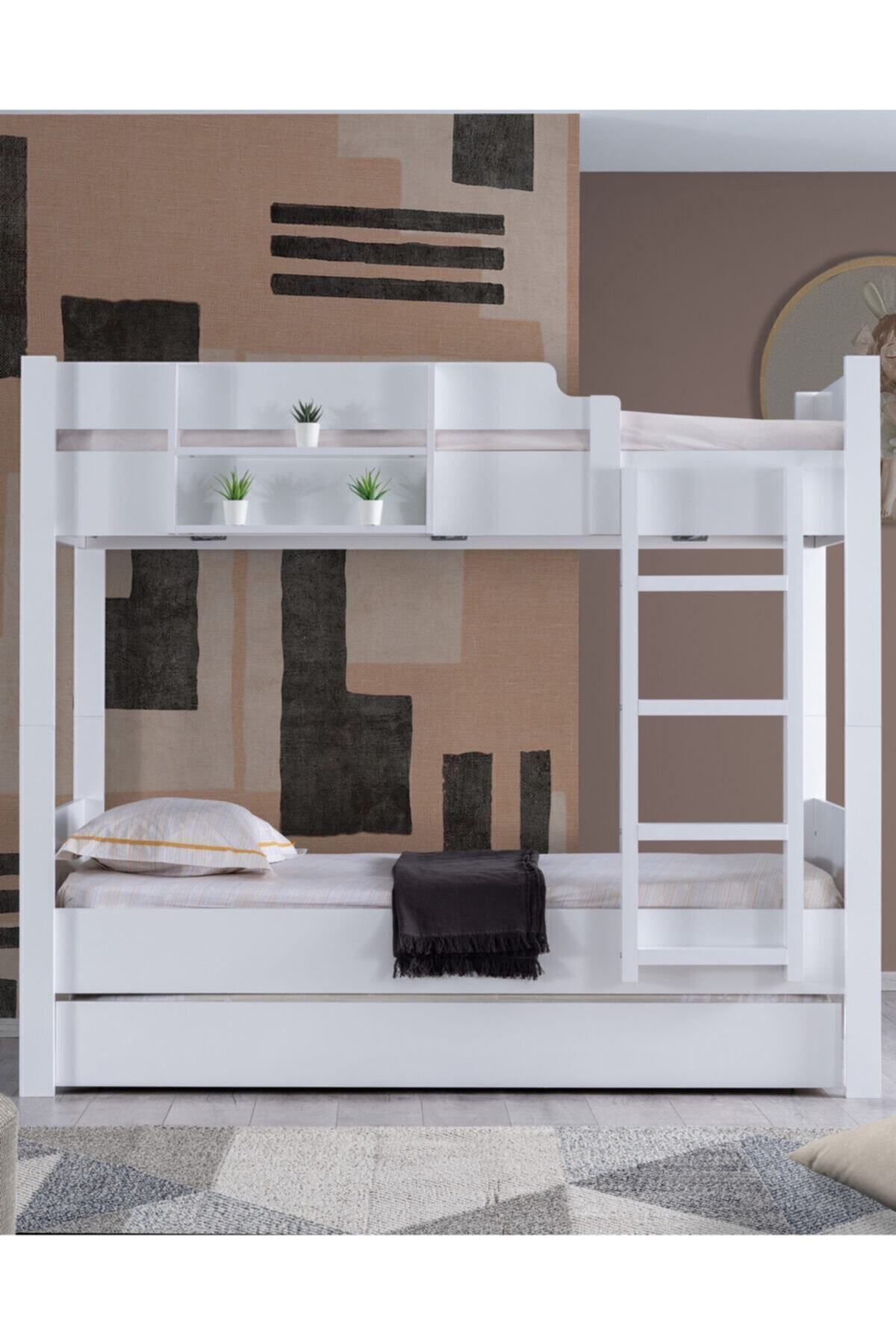 Lits superposés, Lits superposés Asya séparables avec lit pour enfant - Cm