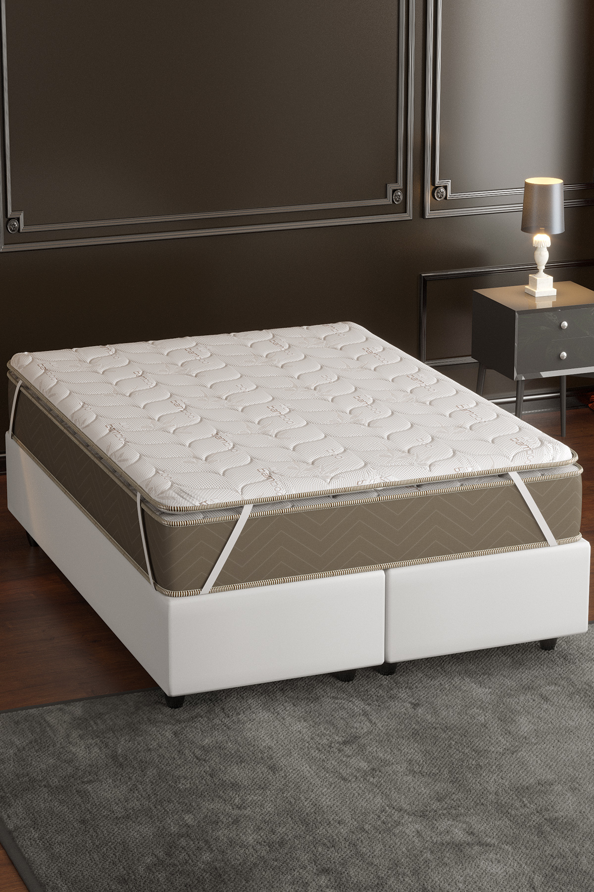 Protège-matelas, Matelas en bambou entièrement orthopédique, Surmatelas