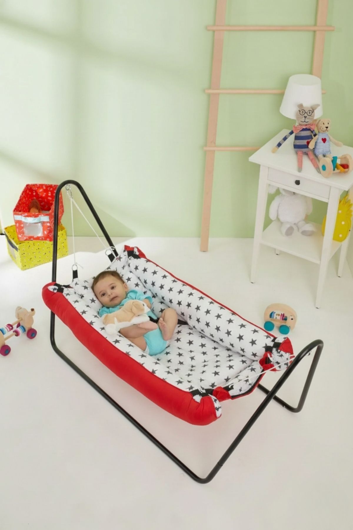Berceau hamac portable pour bébé (rouge)