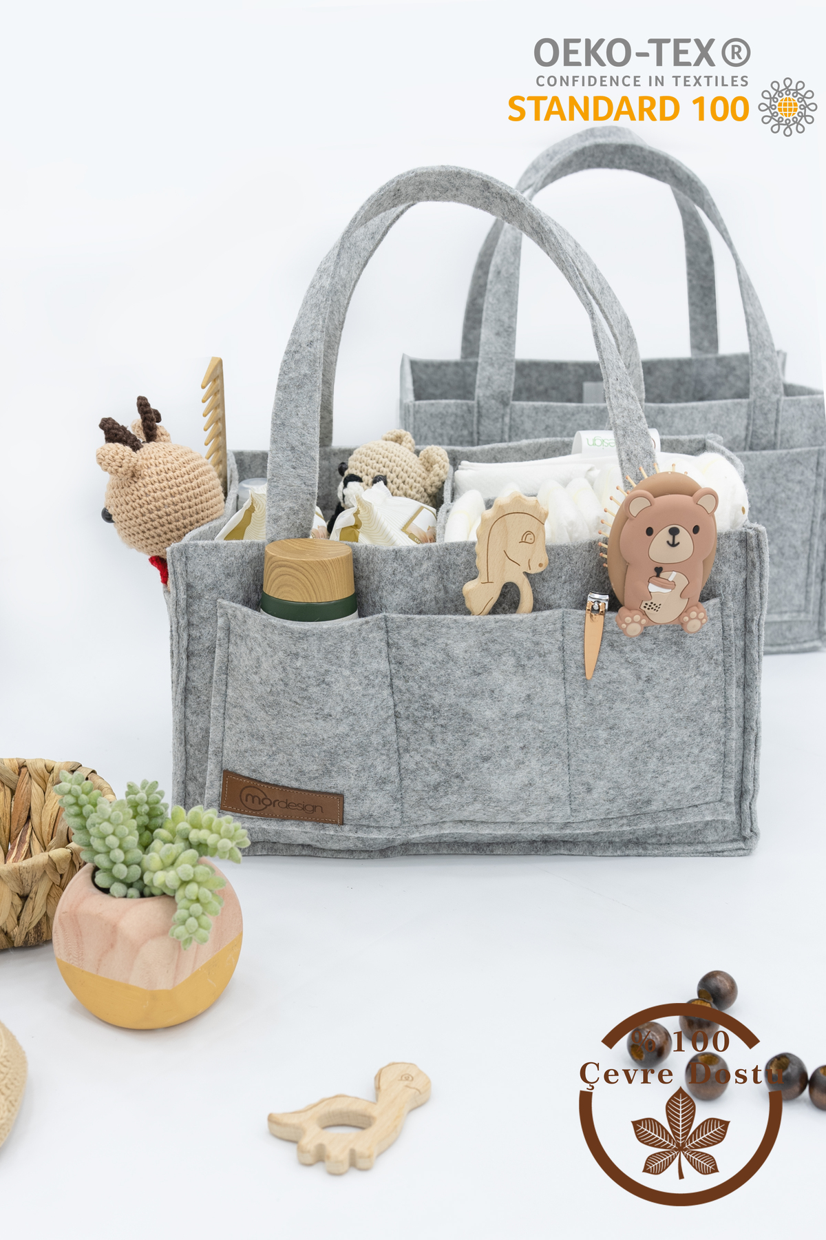 Sac de soin pour bébé en feutre Keçe pour maman, organisateur portable pour le change du nouveau-né