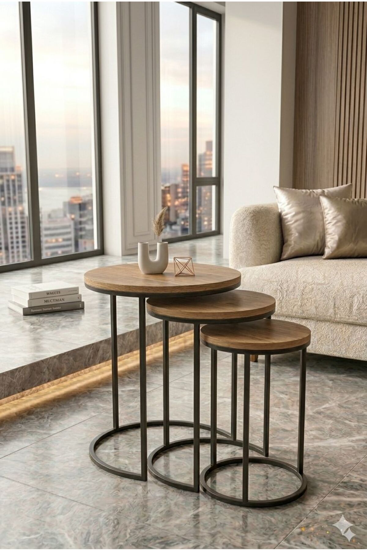 Table d'appoint Ecol Zigon - Pin antique