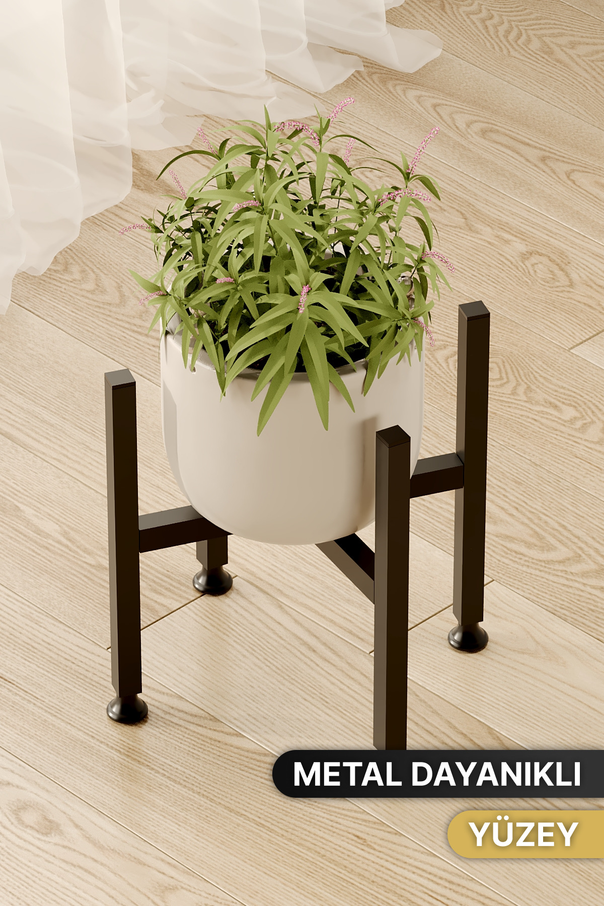 Table de Pot Mini Potées Support de Fleurs Métallique Décoratif Pieds Réglables en Acier Inoxydable  cm Porte-Plantes