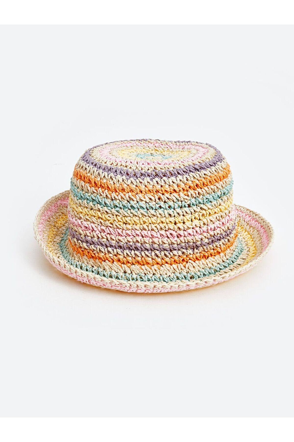 Chapeau Fédora pour Fille en Paille Mélangée