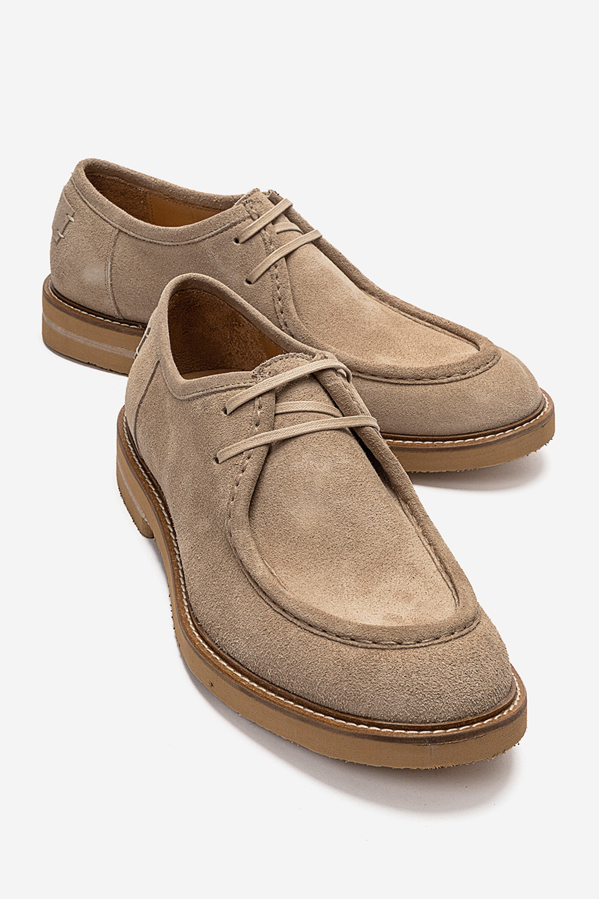 Chaussures Quotidiennes Pour Hommes En Cuir Véritable Avec Semelle Eva Suède Sable