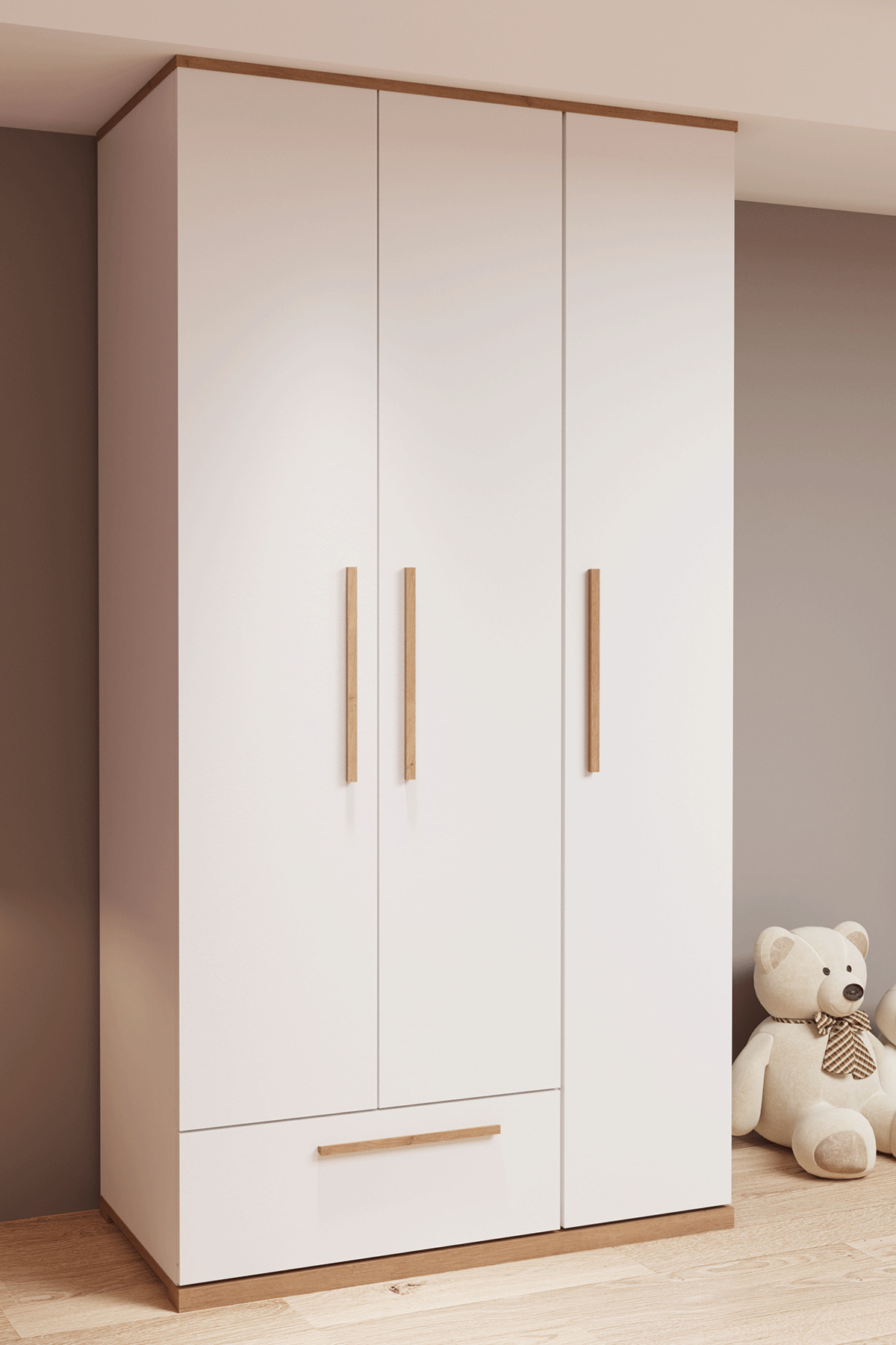 Ensemble chambre enfant Eva Jeune & Noyer/blanc