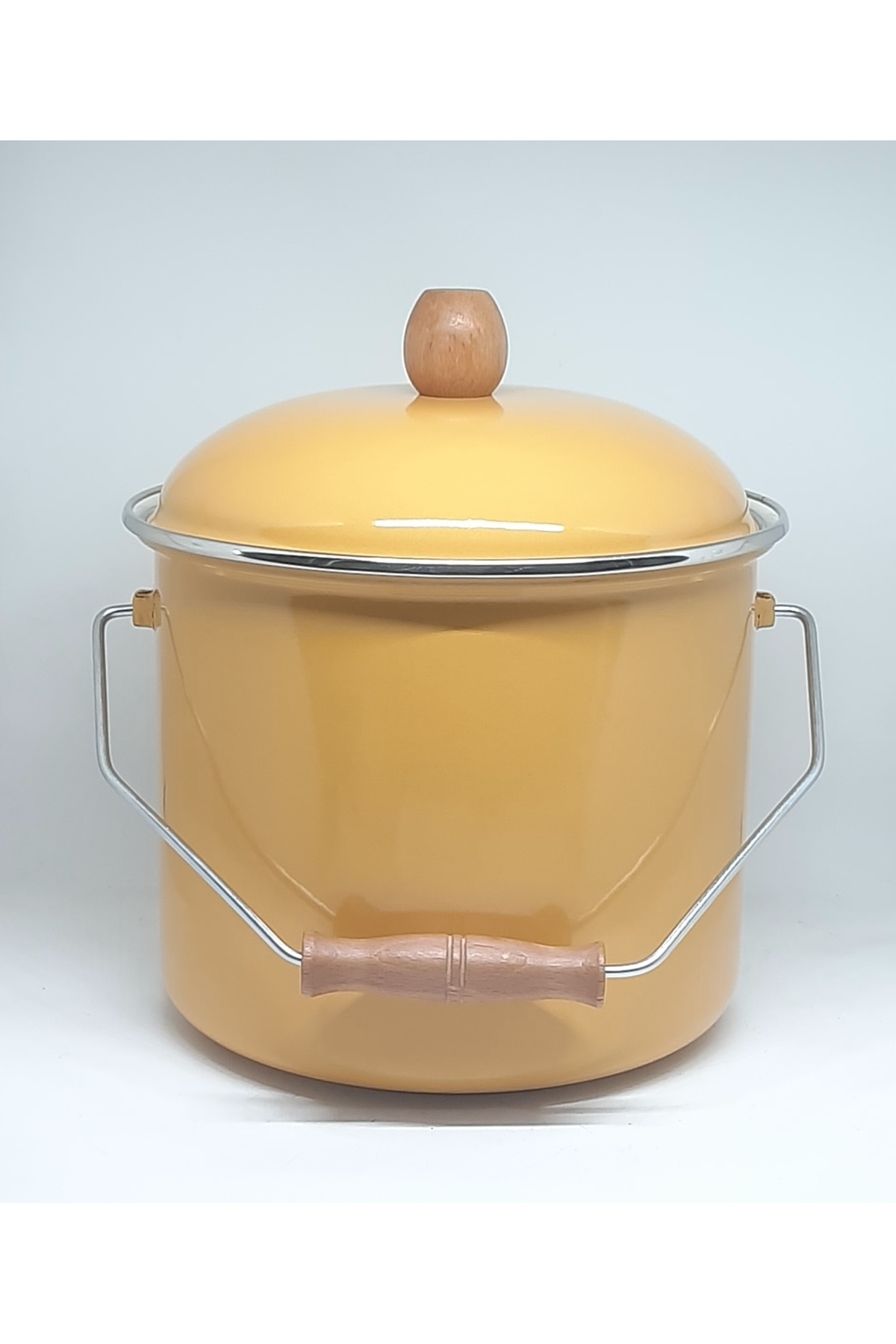 MAISON ÉMAILLÉE  CM 5 LITRES BASSINE ÉMAILLÉE JAUNE