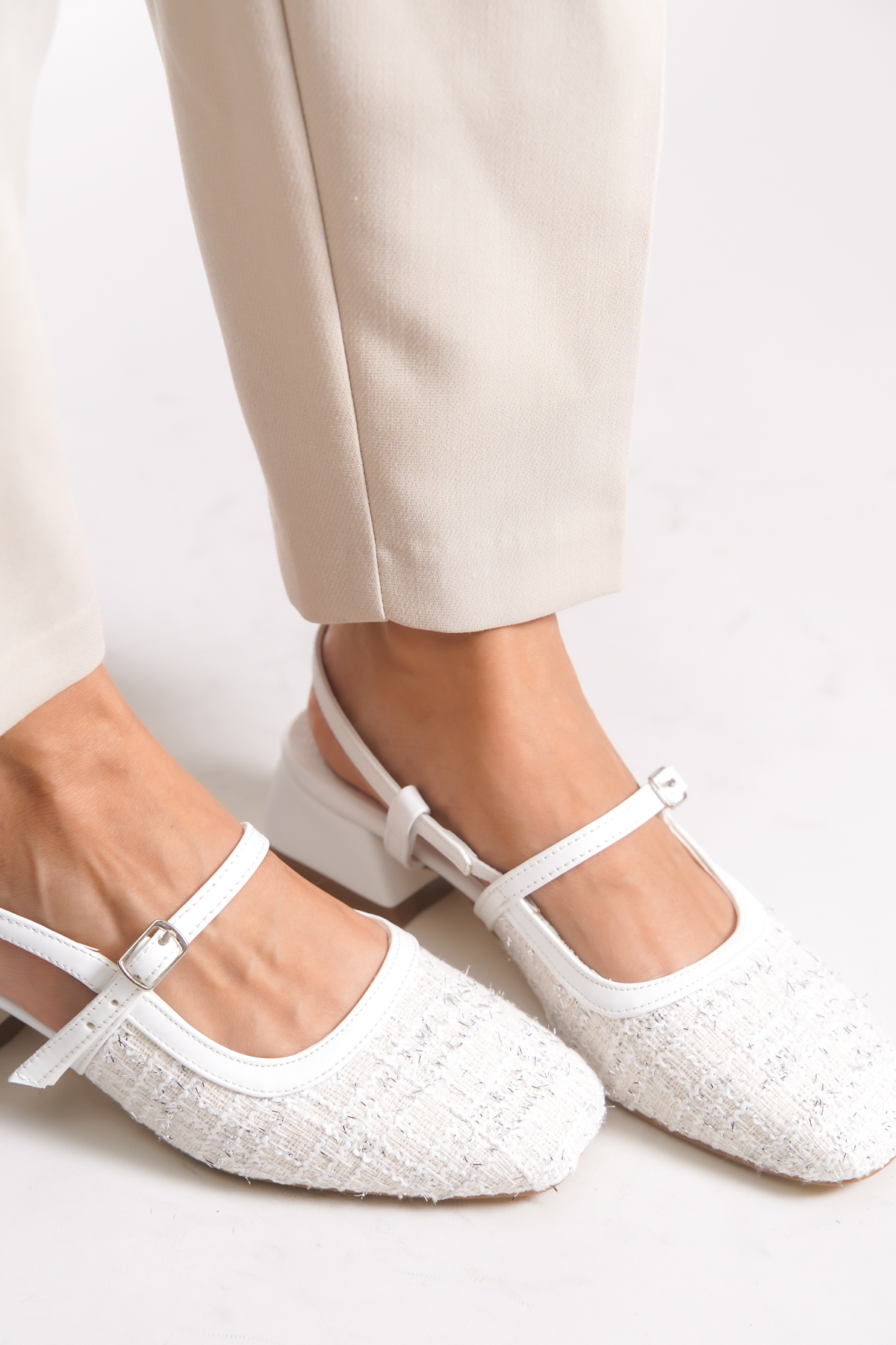 Chaussures à talons pour femmes Aanlarel  Blanc