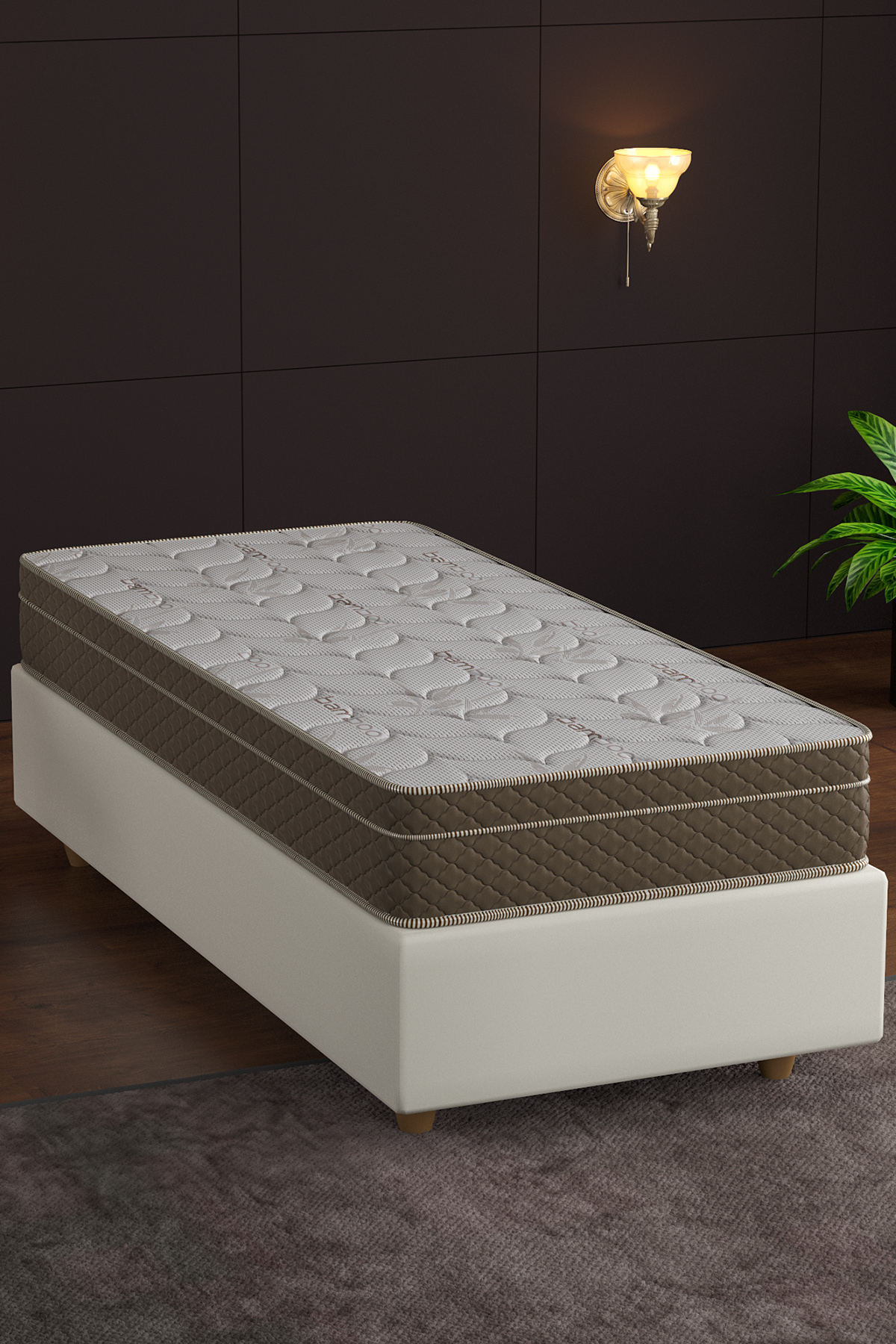 Matelas Flora ( cm) Full Orthopédique Lux Bamboo à ressorts, utilisation double face, haute qualité