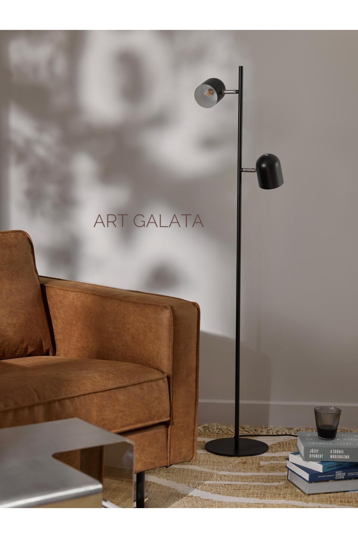 Lampadaire double design moderne