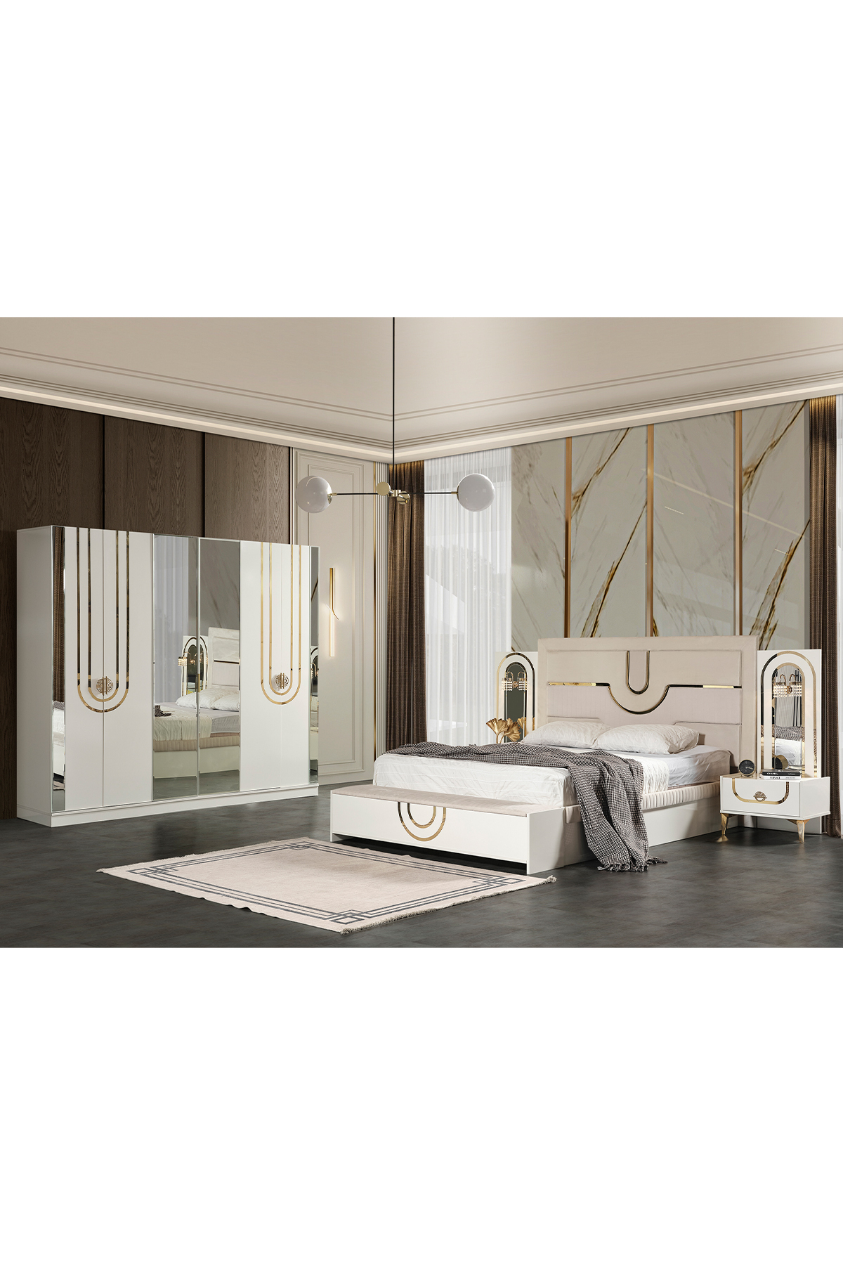 Ensemble de chambre à coucher Safir en aggloméré