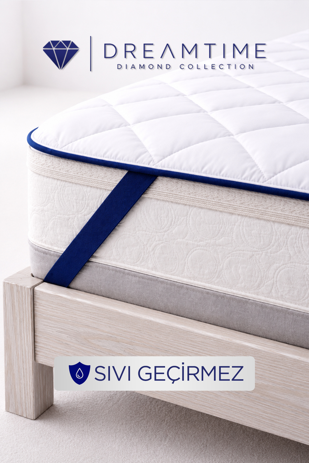 Protège-matelas Premium en coton avec rembourrage | Matelas imperméable à coins élastiqués capitonné diamant