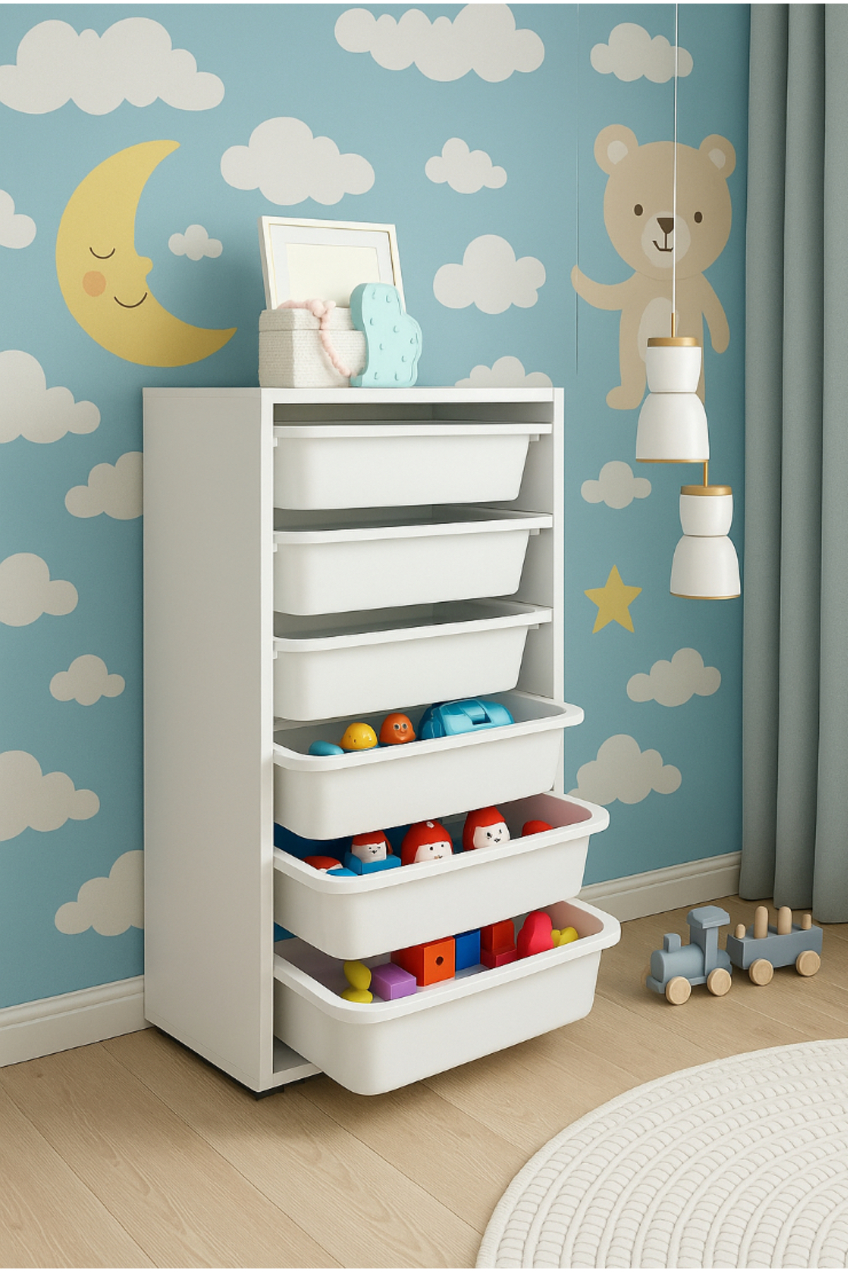 Armoire à jouets pour enfants polyvalente