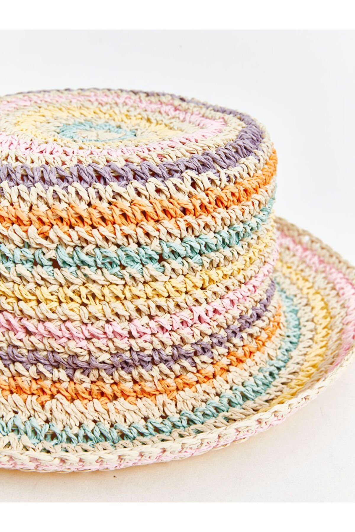 Chapeau Fédora pour Fille en Paille Mélangée