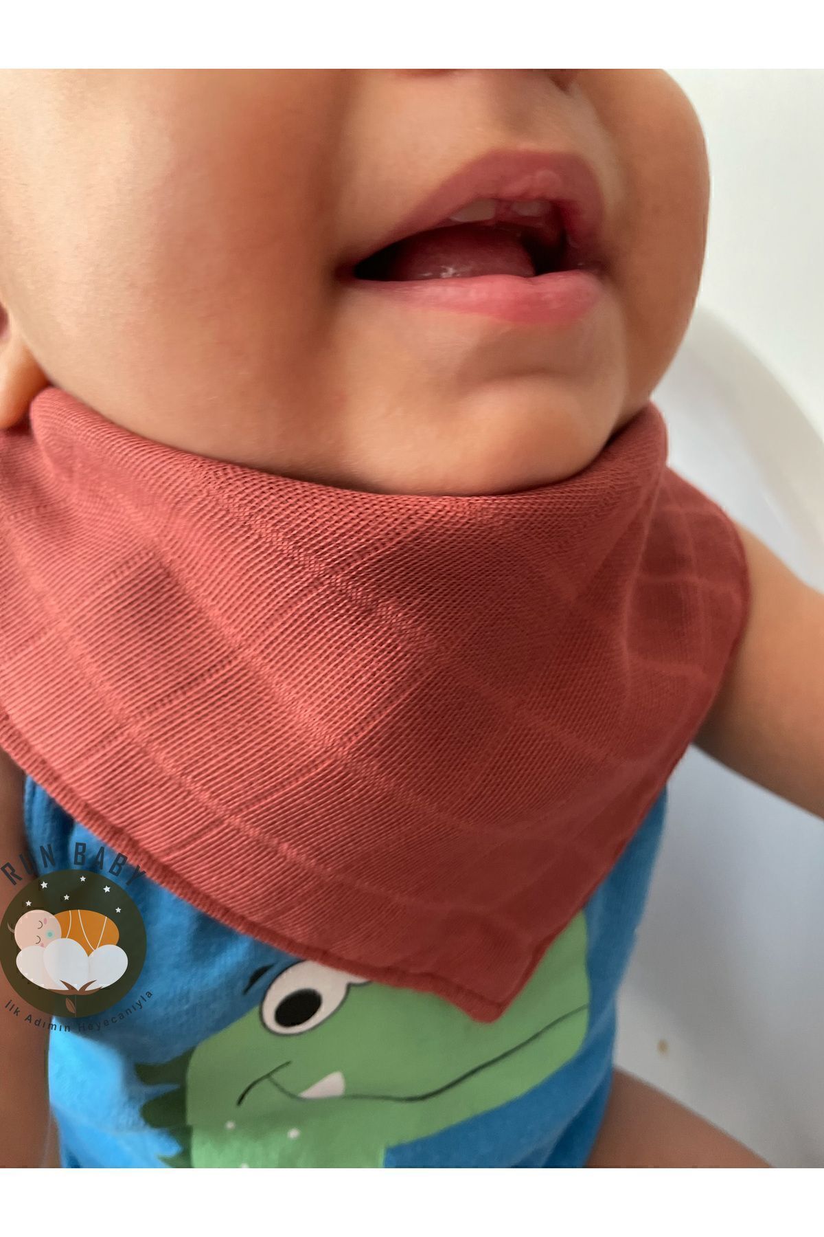 ( PIÈCES) Bavoir & Foulard pour Bébé en Tissu Mousseline avec Pressions Run Baby