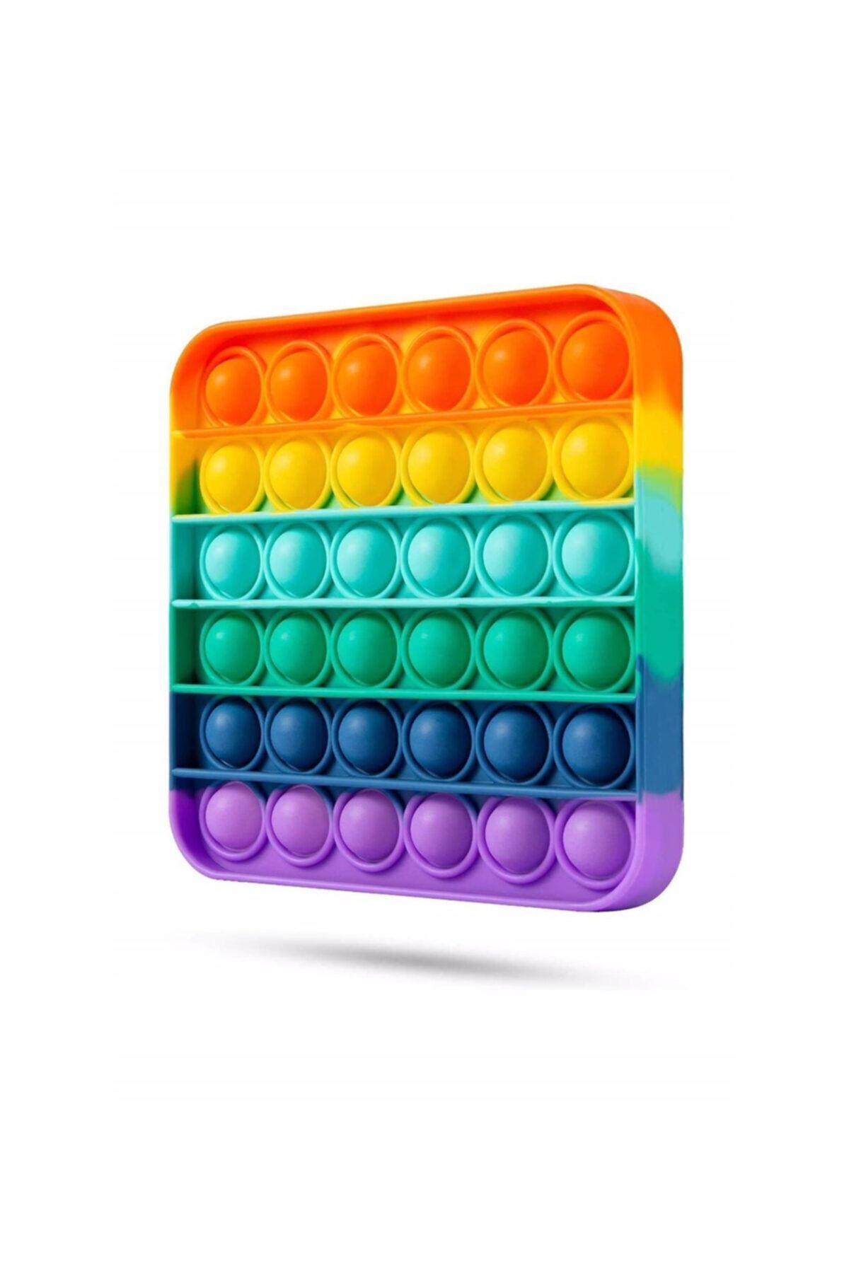 Popit Carré Arc-en-ciel Jouet Sensoriel Développement Mental Jeu Anti-Stress ,,5cm Pop It