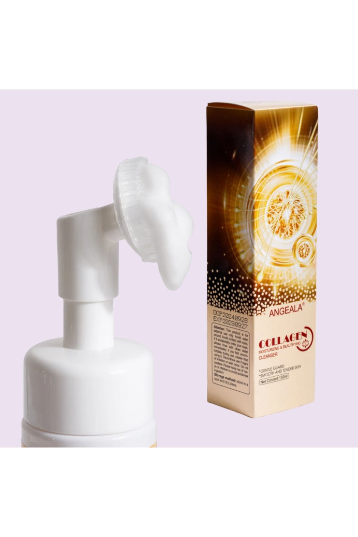 Mousse Nettoyante Visage Contenant du Collagène – Produit de Soin de la Peau Nettoyant en Profondeur et Hydratant