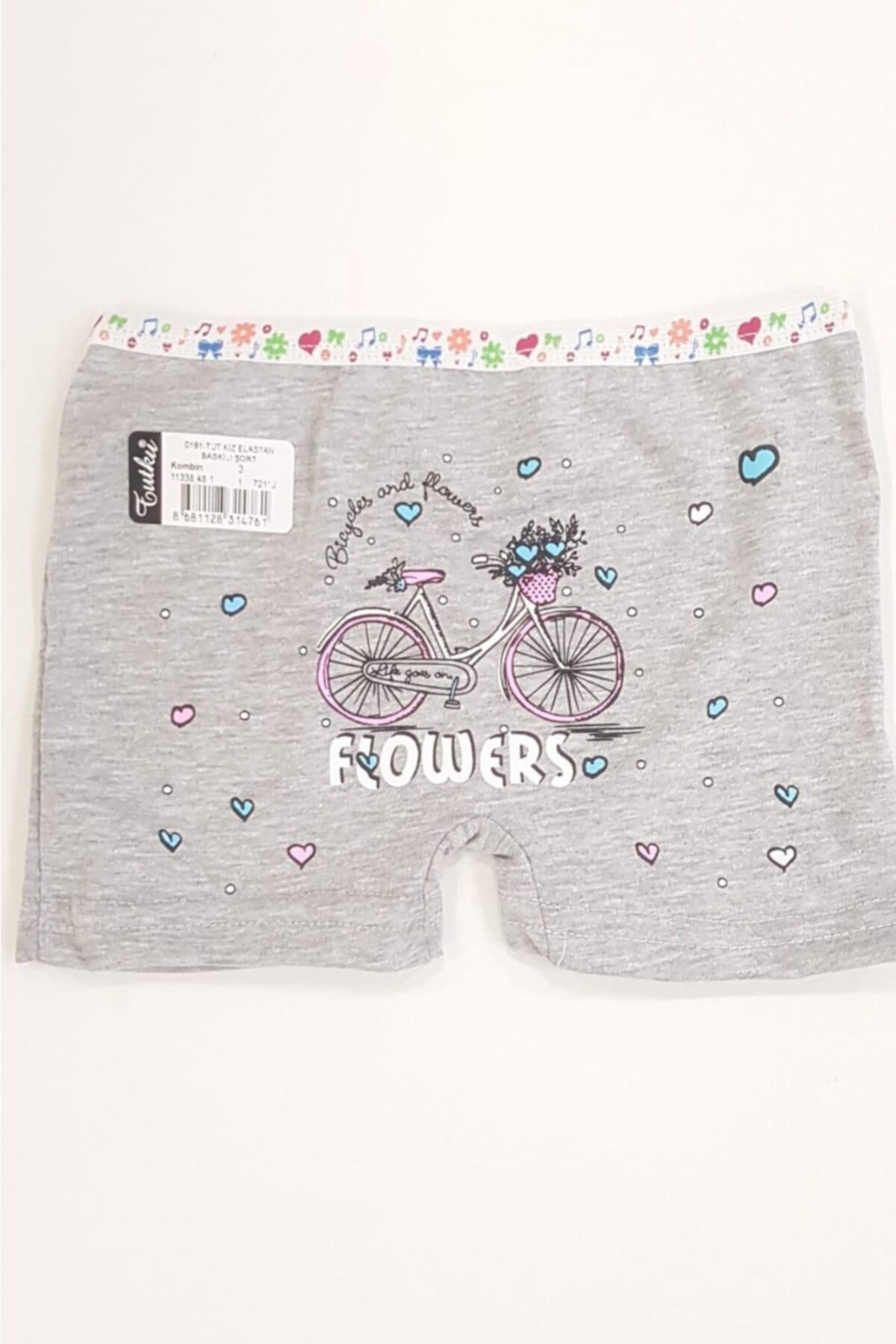 Lot de 3 culottes boxer pour filles en élasthanne imprimé