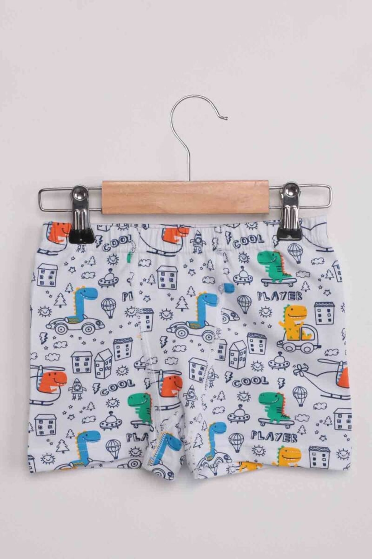 Boxer pour garçon à motif maison Elestan Empirme | Blanc