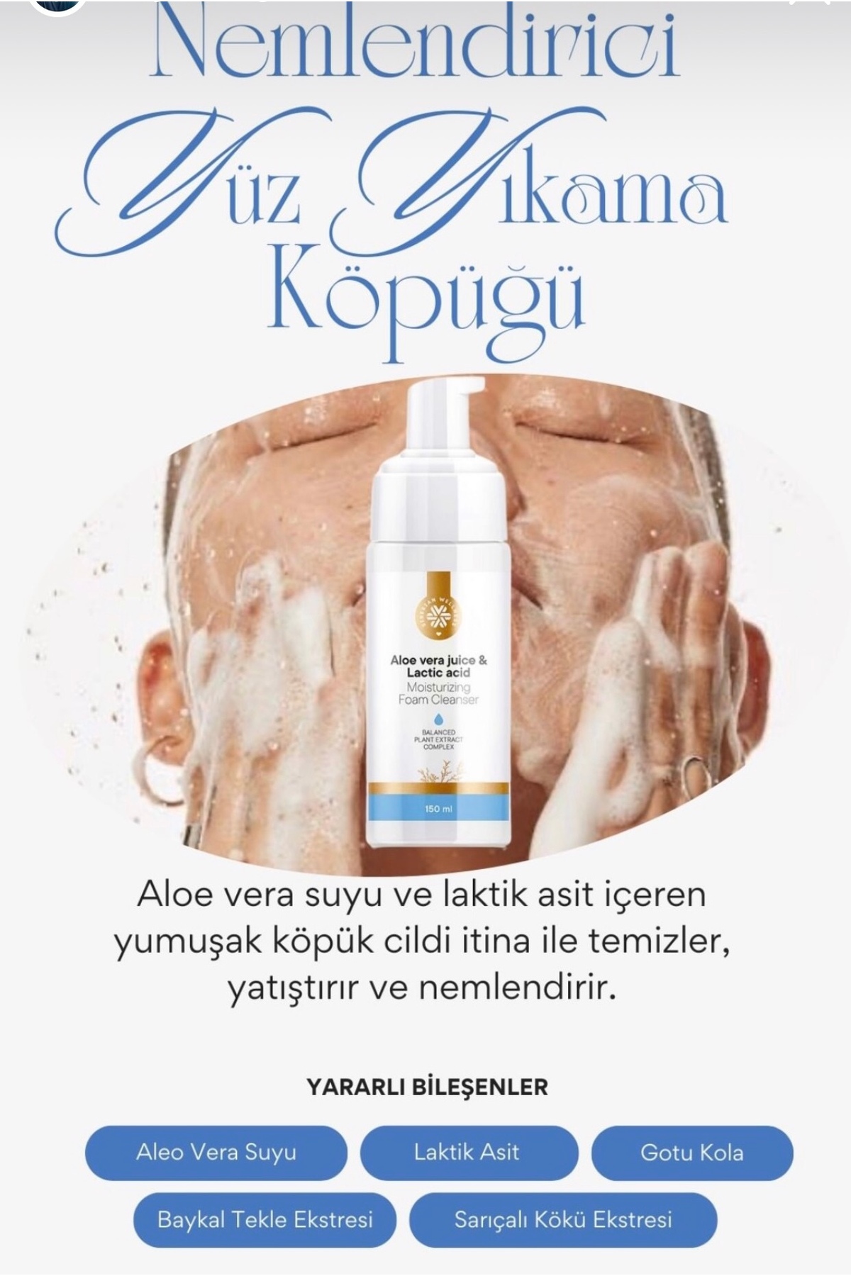 Mousse Nettoyante Visage Hydratante ( ml)