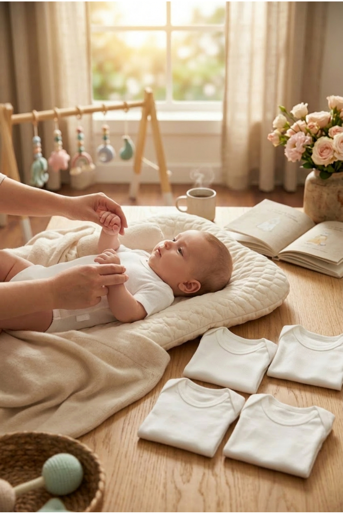 Body Bébé Manches Courtes Lot de 5 Set Body Unisexe Col Rond % Coton