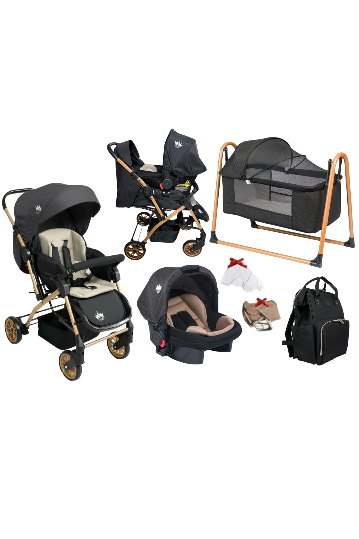 Aqua Poussette Double Sens Bébé Sac Berceau Ensemble Offre Anthracite