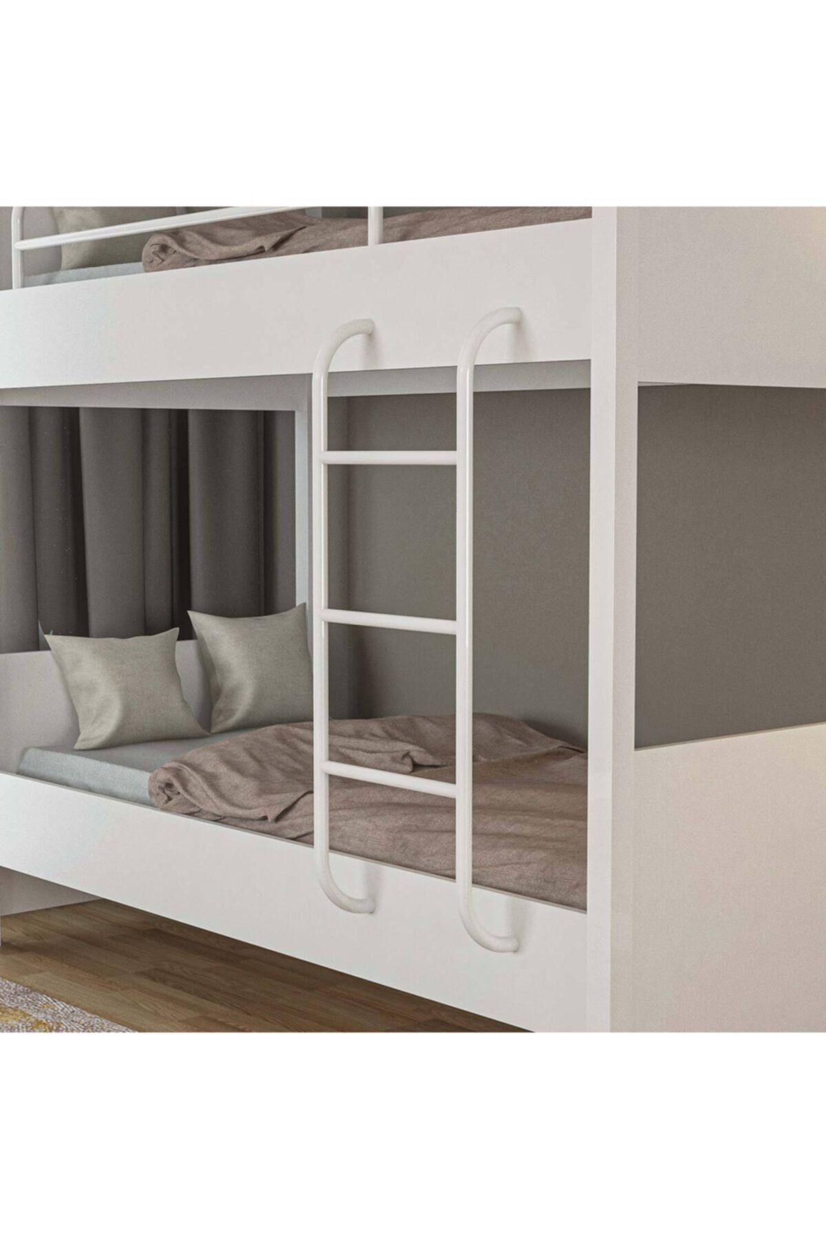 Lit Superposé Tokyo à Pieds Métalliques pour Chambre d'Adolescent et Chambre d'Enfant