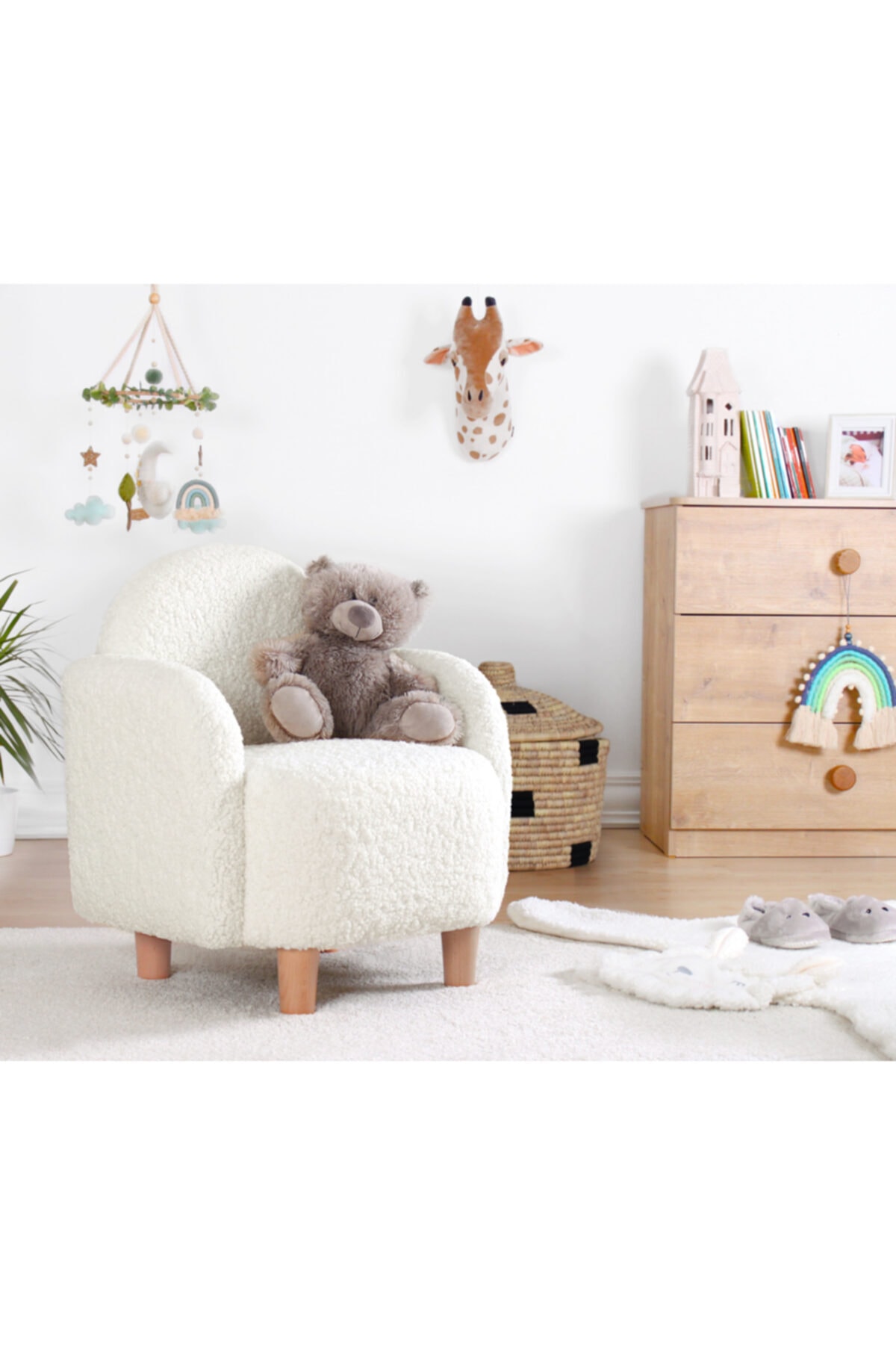 Siège enfant Moylo Teddy blanc