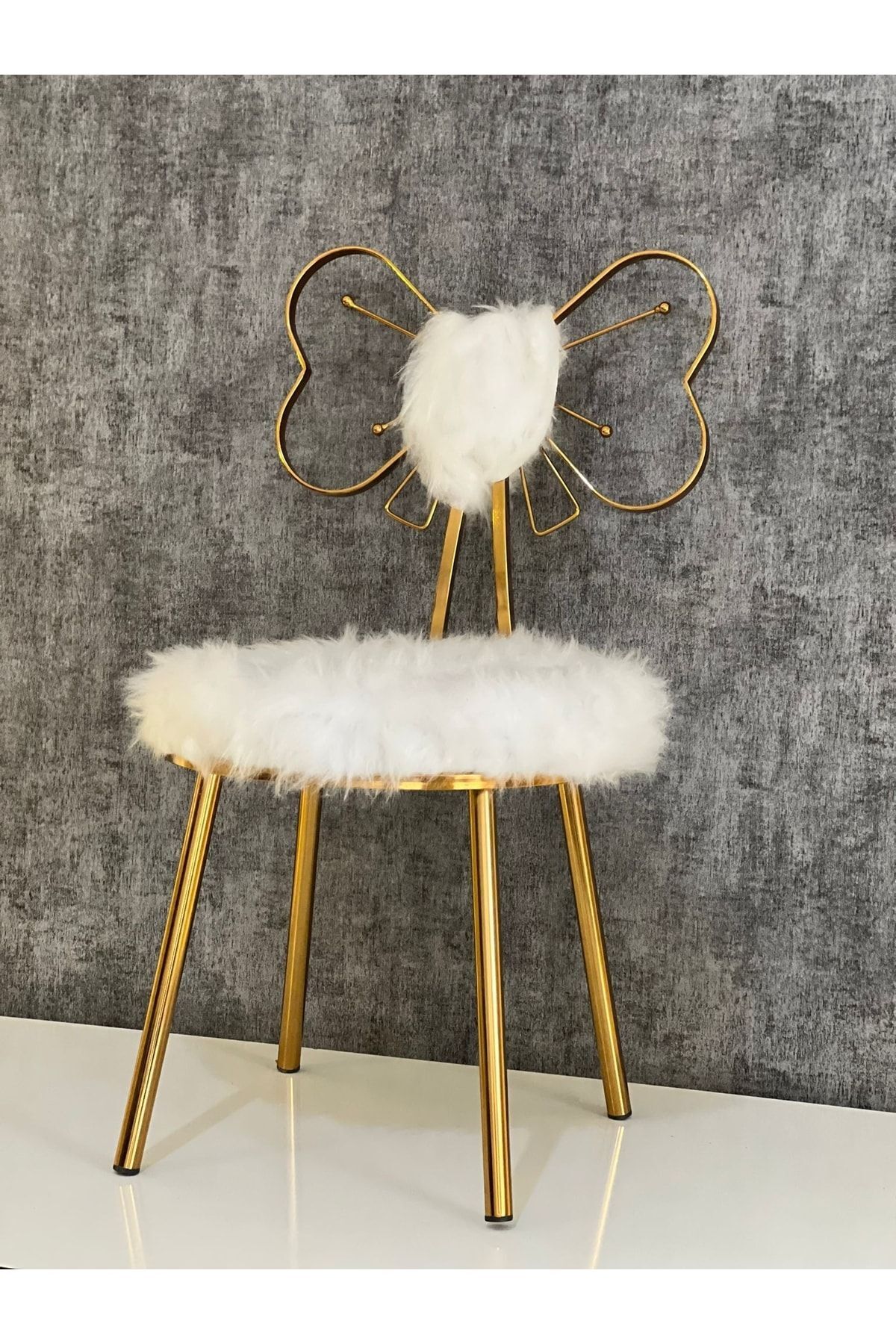 Chaise Papillon Tekstil Ea Concept Chaise Princesse Chaise de Maquillage 2 Ans Blanche Classique