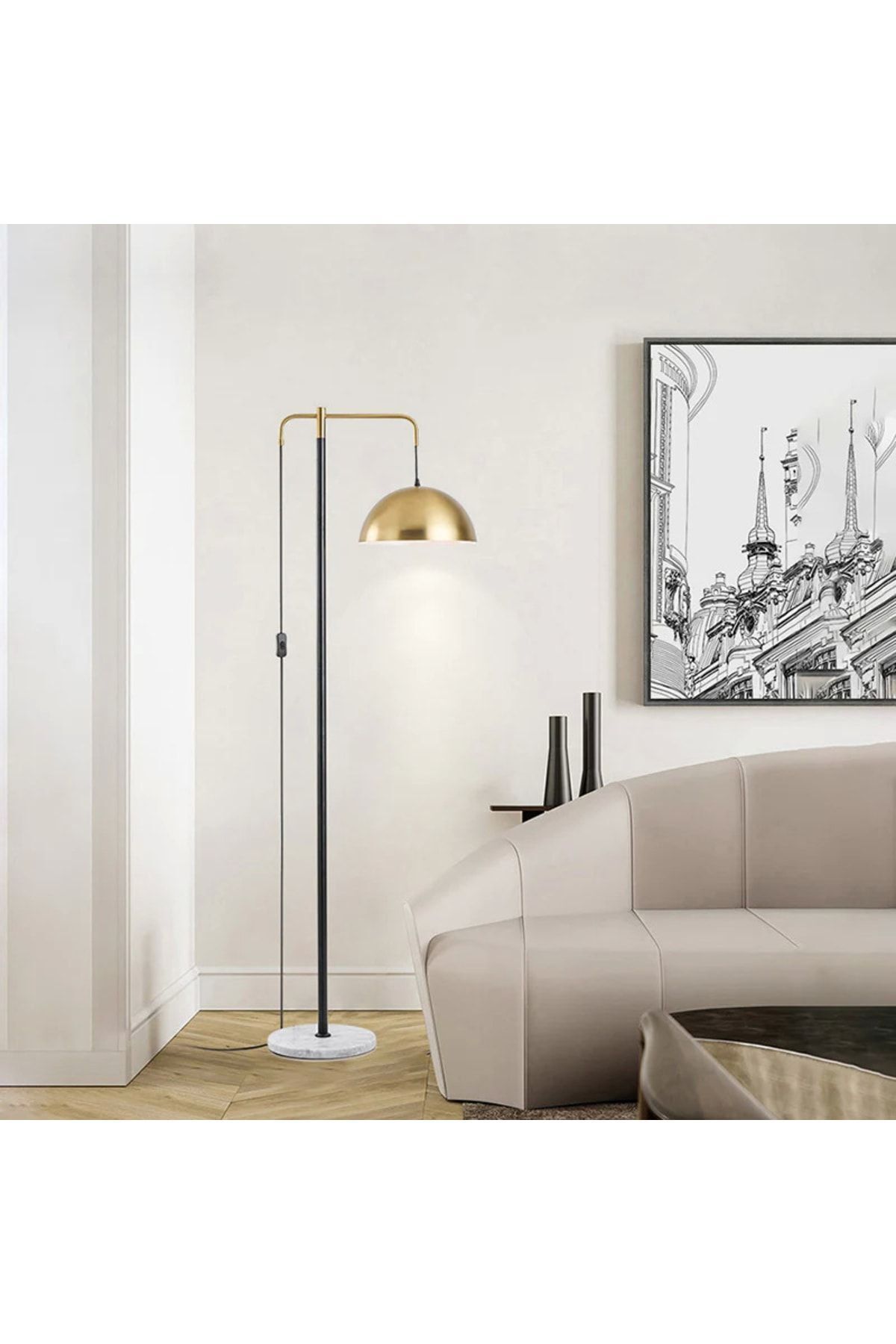 Lampadaire en métal design