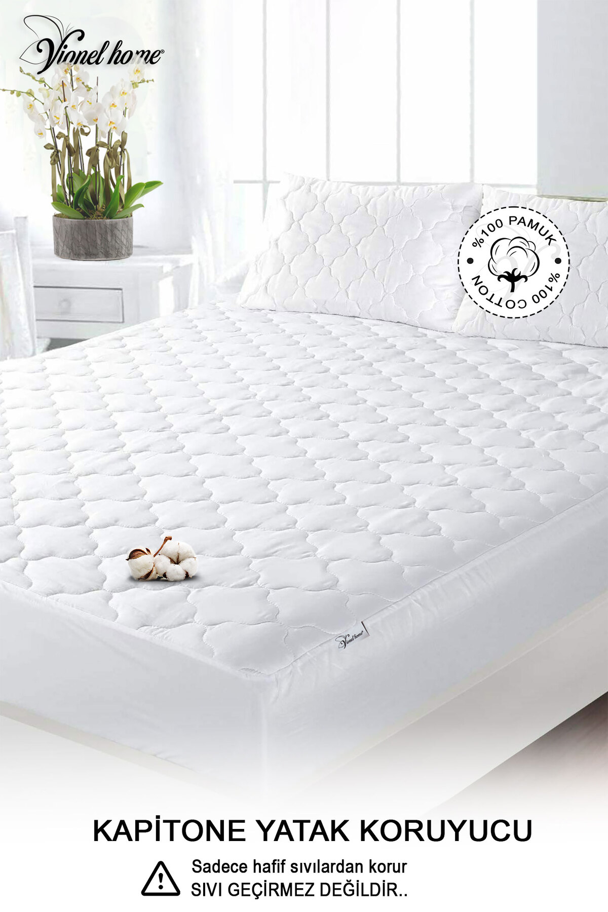 Drap-housse protecteur de matelas matelassé  % coton, bord complet ajusté, rembourré de fibre, pour lit simple et double