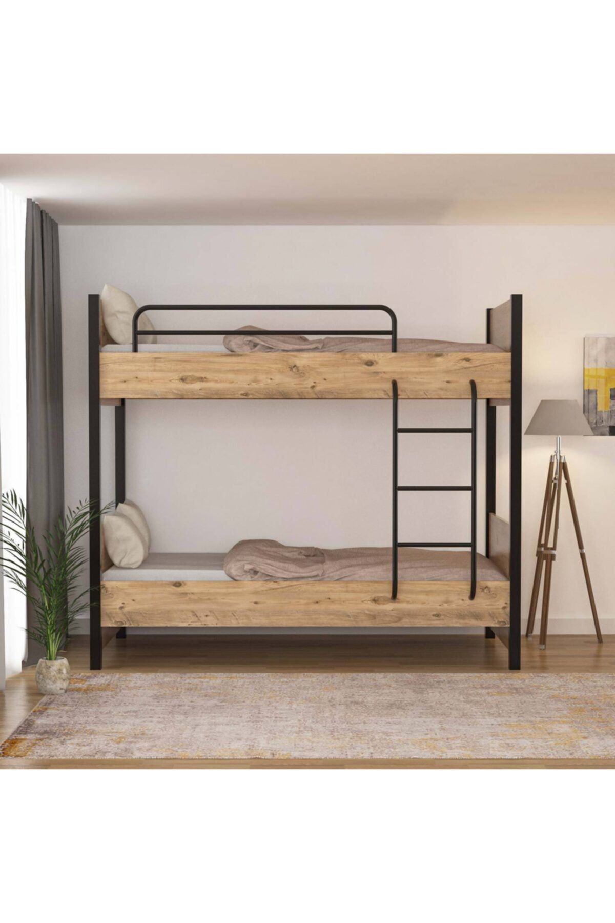 Lit Superposé Berlin à Pieds Métalliques pour Chambre d'Adolescent et Chambre d'Enfant