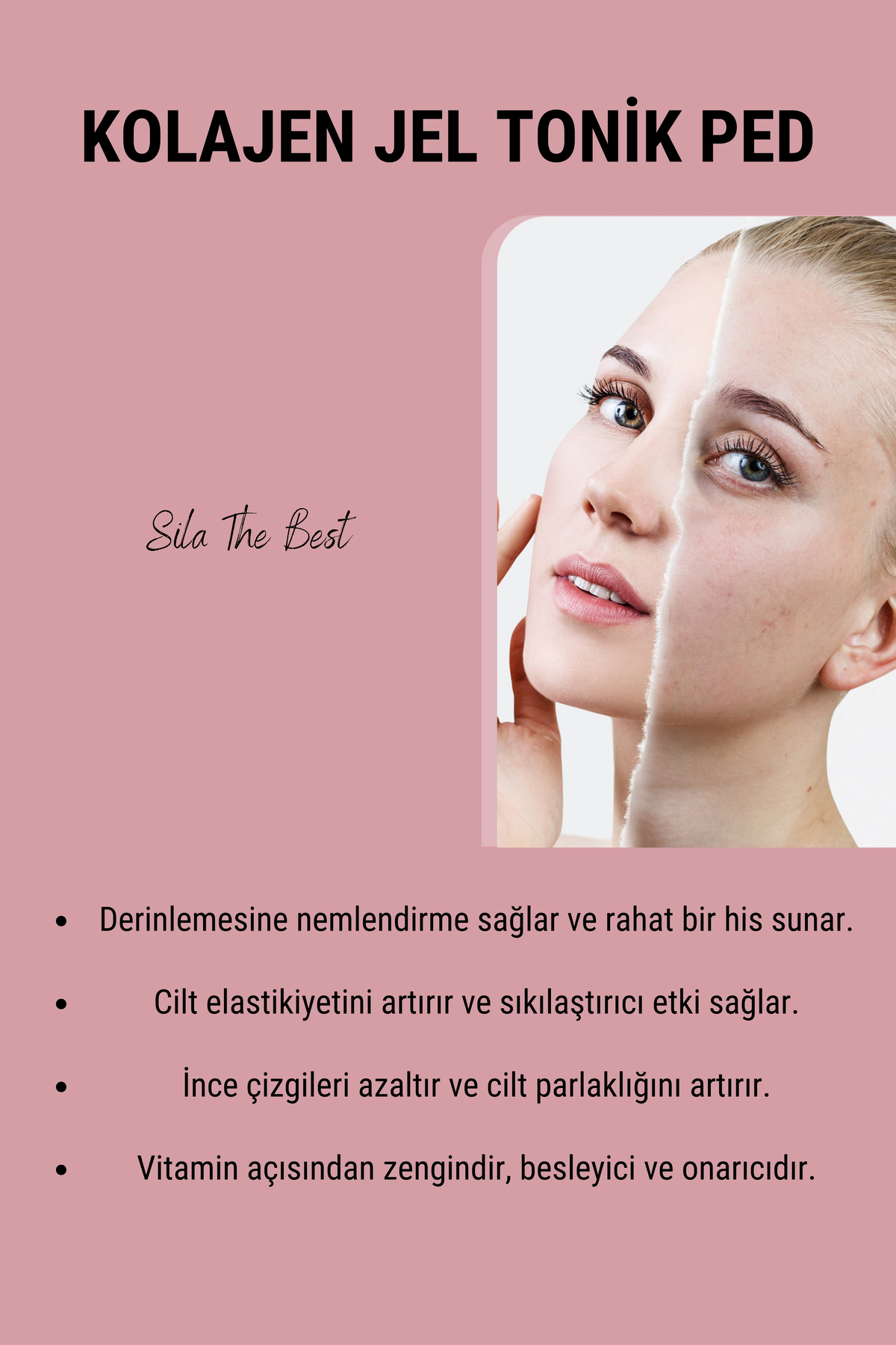 Gel Toner Collagène Coréen Tampon de Nettoyage du Visage Raffermissant Hydratant Anti-Âge