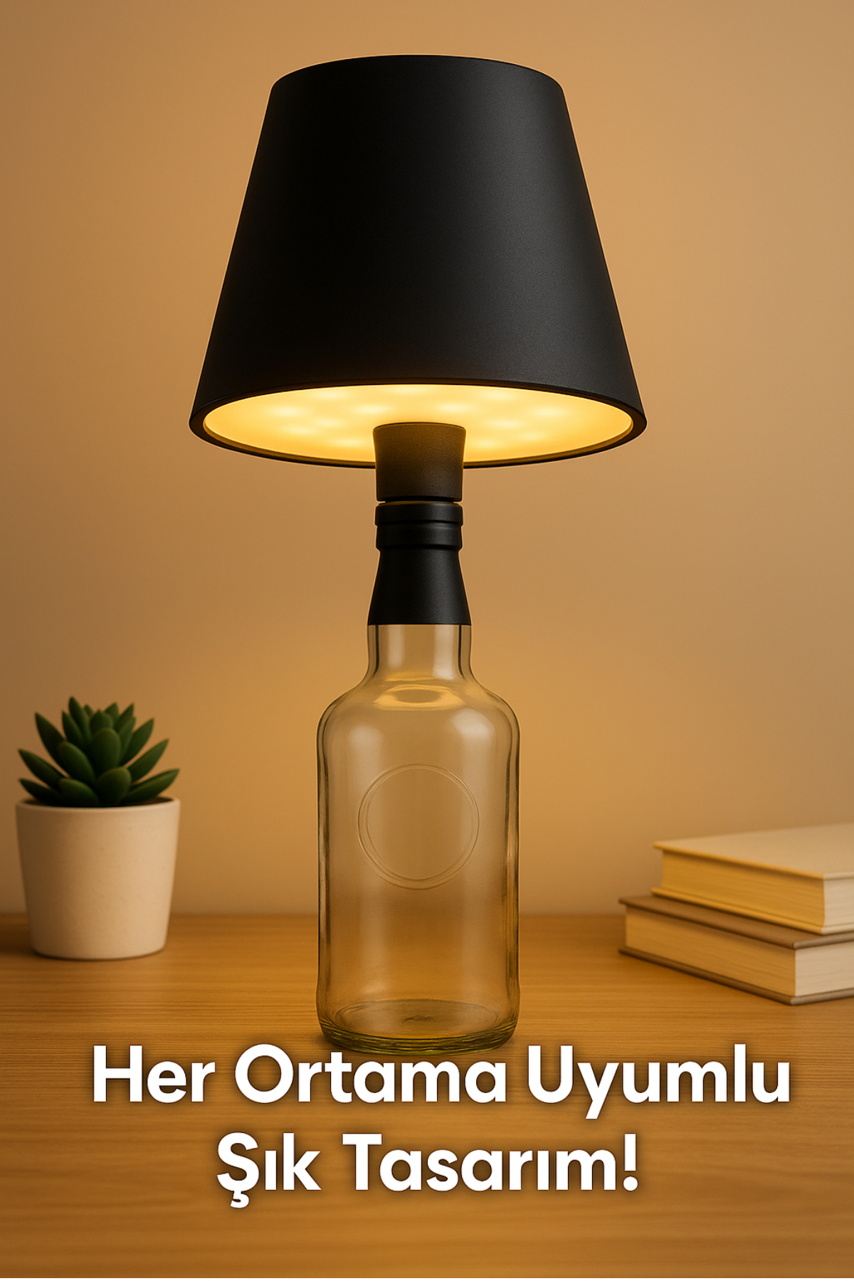 Lampe pour Bouteille de Vin Rechargeable Magnétique – 3 Modes de Couleur / Lampe Intelligente à Poser sur la Bouteille